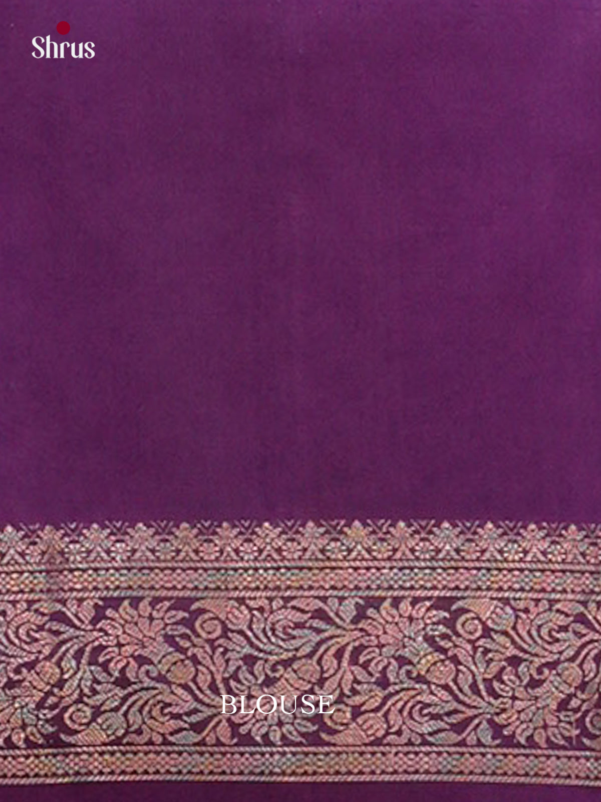 Violet Soft Silk Saree with Floral Buttas - Shop on Shrus.com
