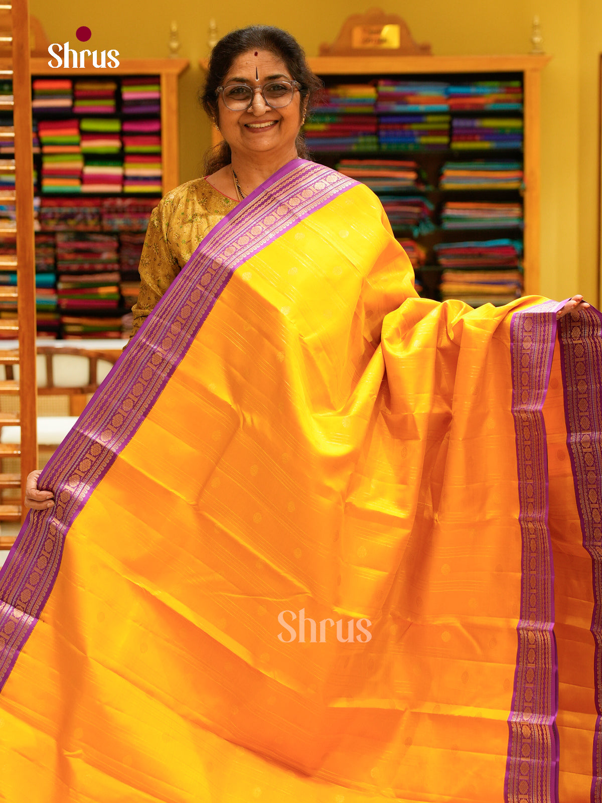 Kanchipuram silk Saree - EFS27041 - Shop on Shrus.com