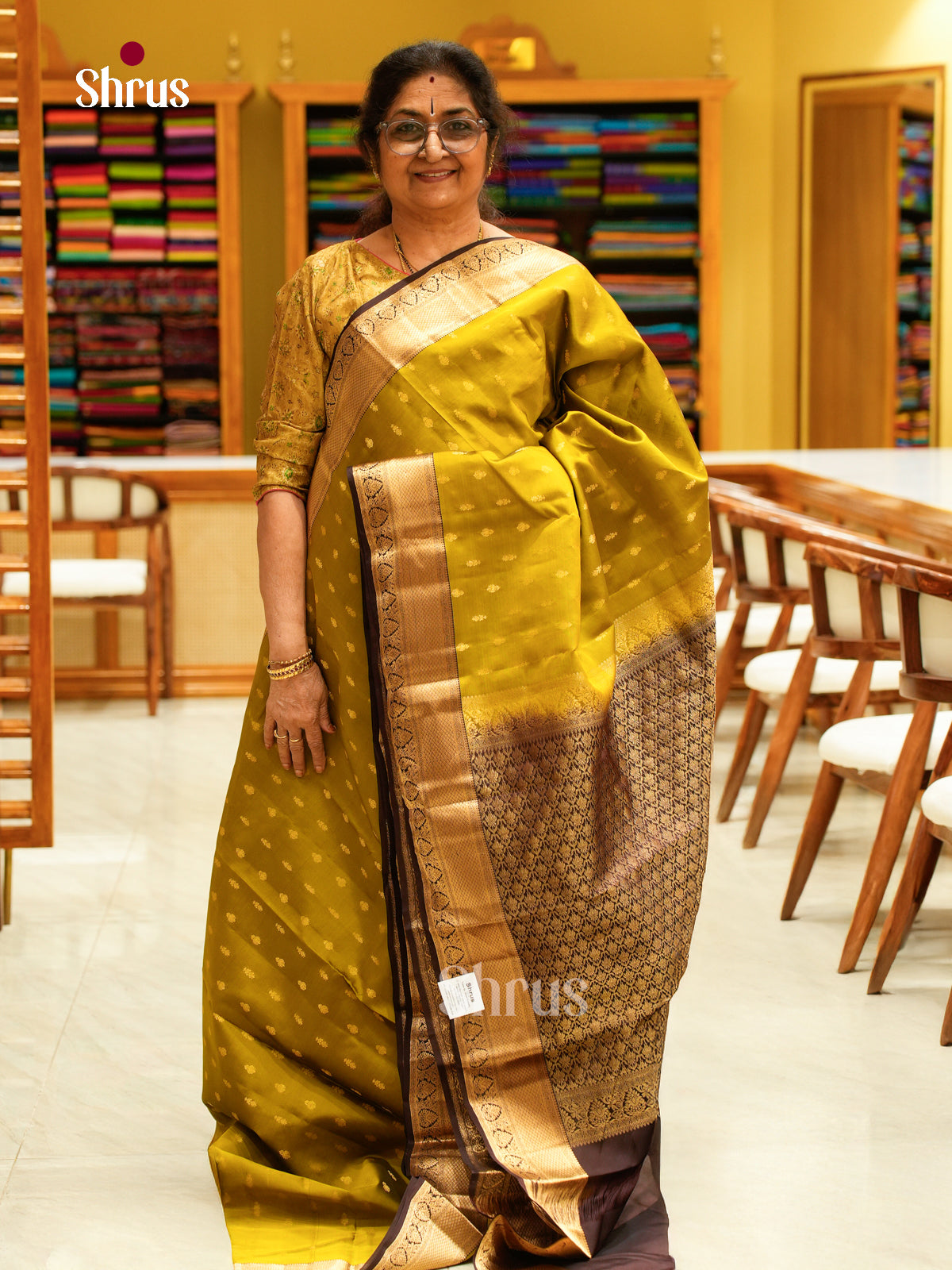 Kanchipuram silk Saree - EFS27156 - Shop on Shrus.com
