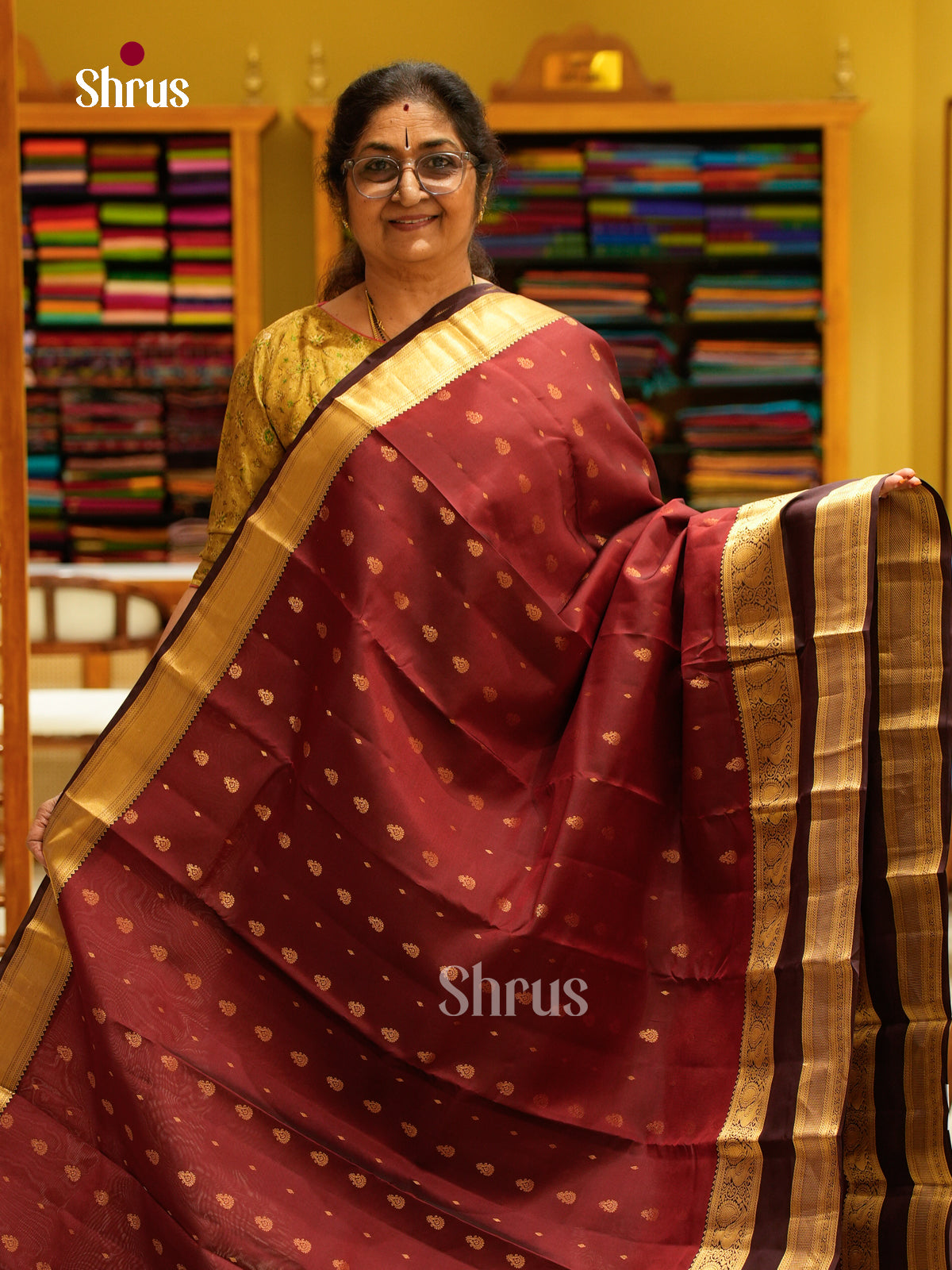 Kanchipuram silk Saree - EFS27160 - Shop on Shrus.com