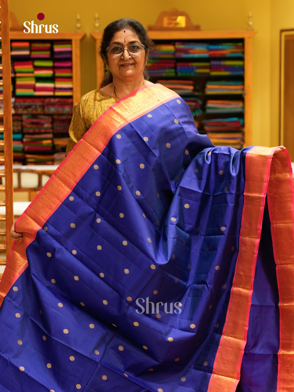 Kanchipuram silk Saree - EFS27181 - Shop on Shrus.com