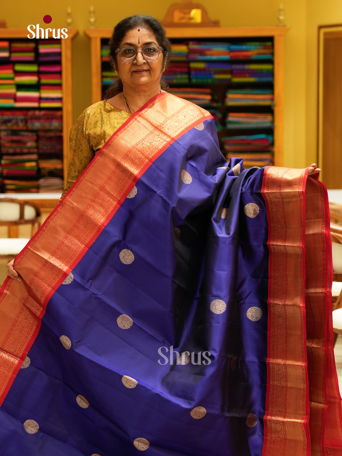 Kanchipuram silk Saree - EFS27191 - Shop on Shrus.com