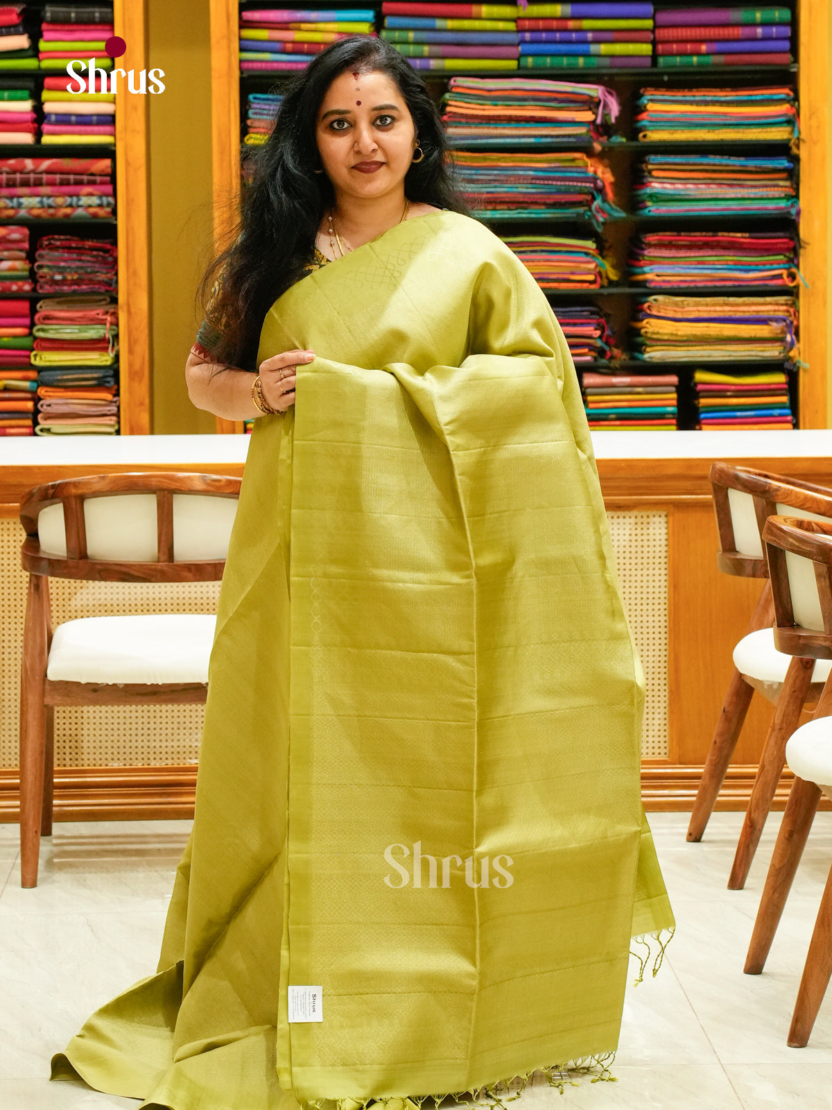 Light Green Soft Silk Saree with Brocade
