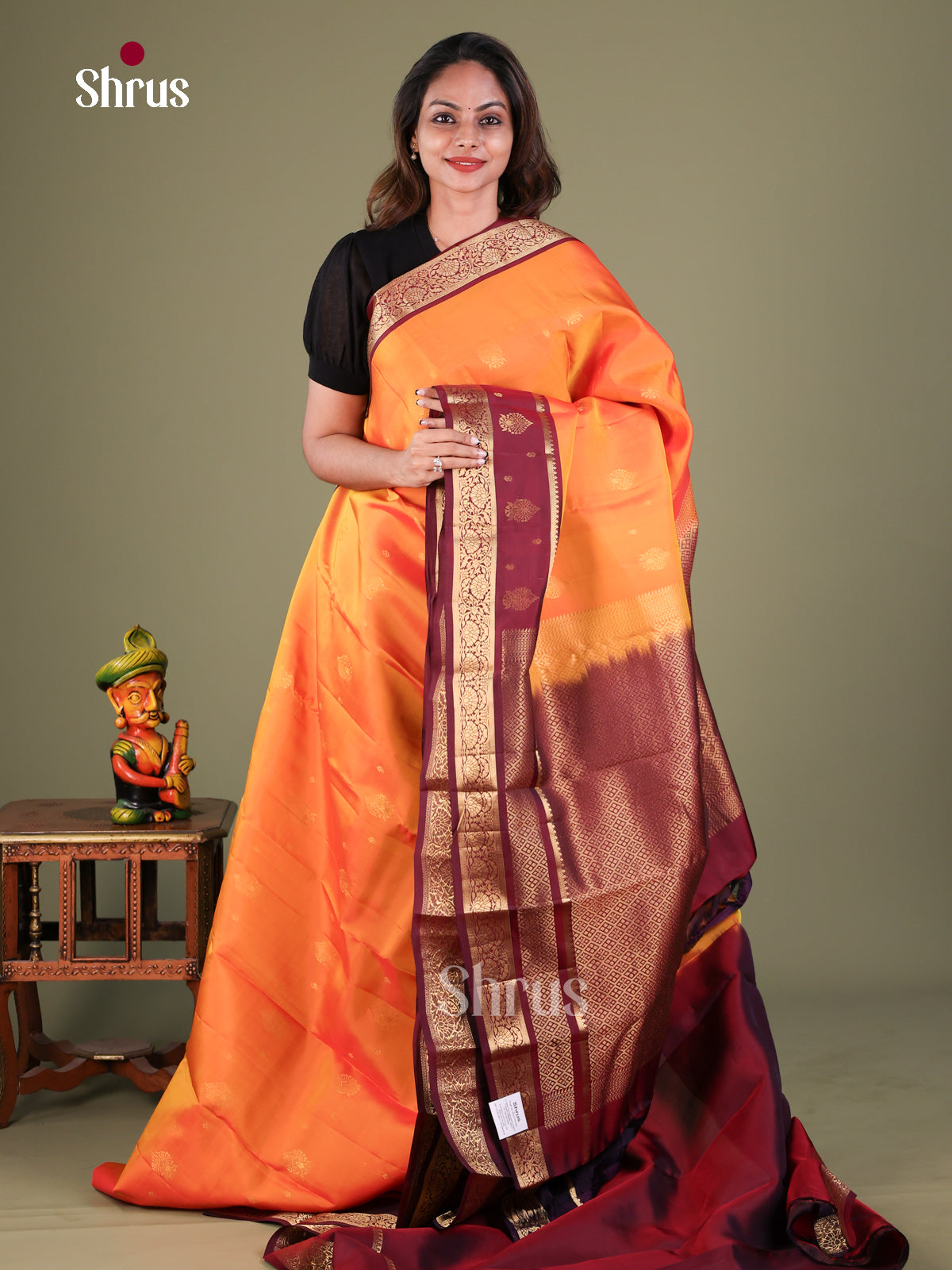 Kanchipuram silk Saree - EFS27252 - Shop on Shrus.com
