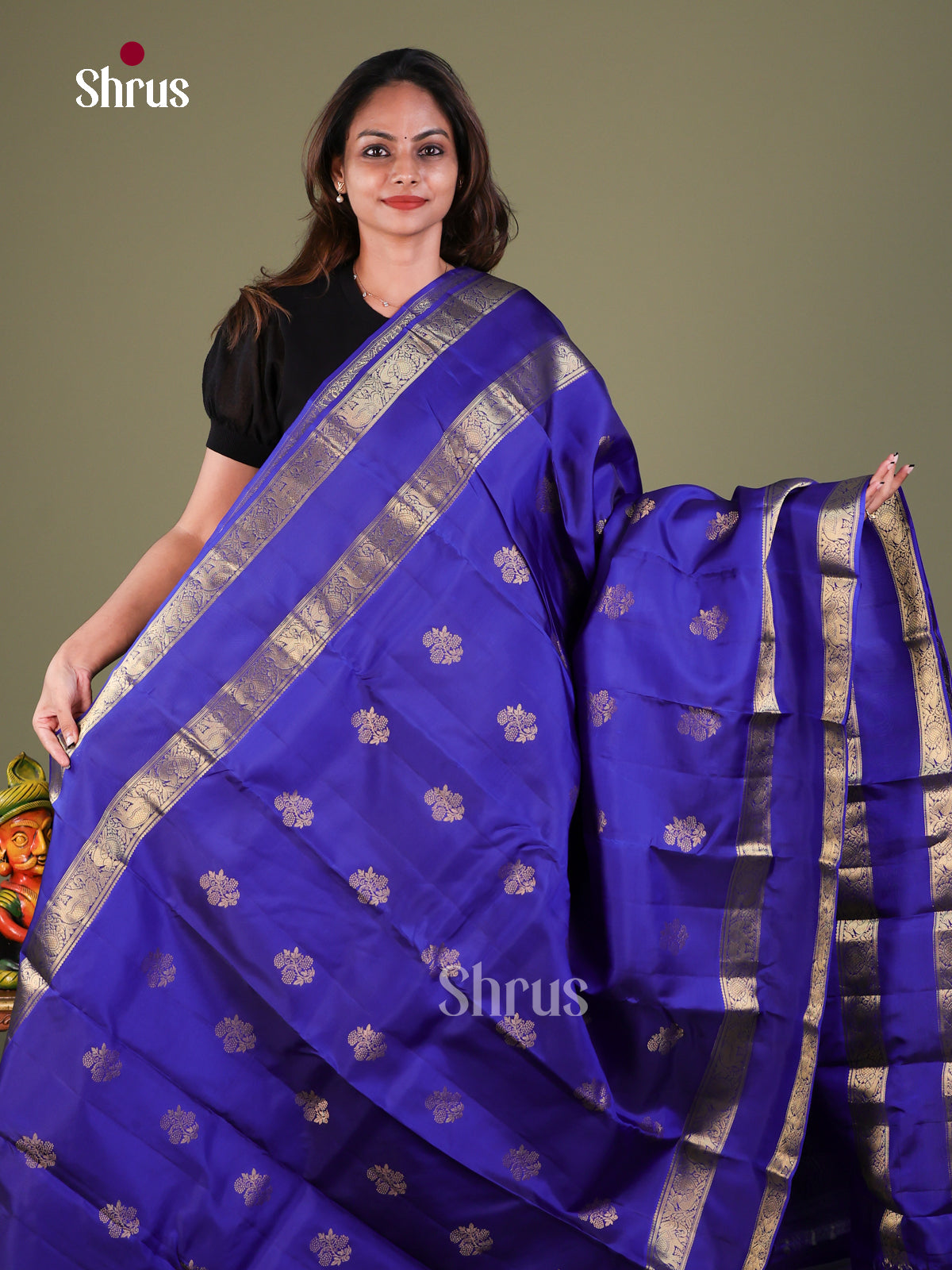 Kanchipuram silk Saree - EFS27255 - Shop on Shrus.com
