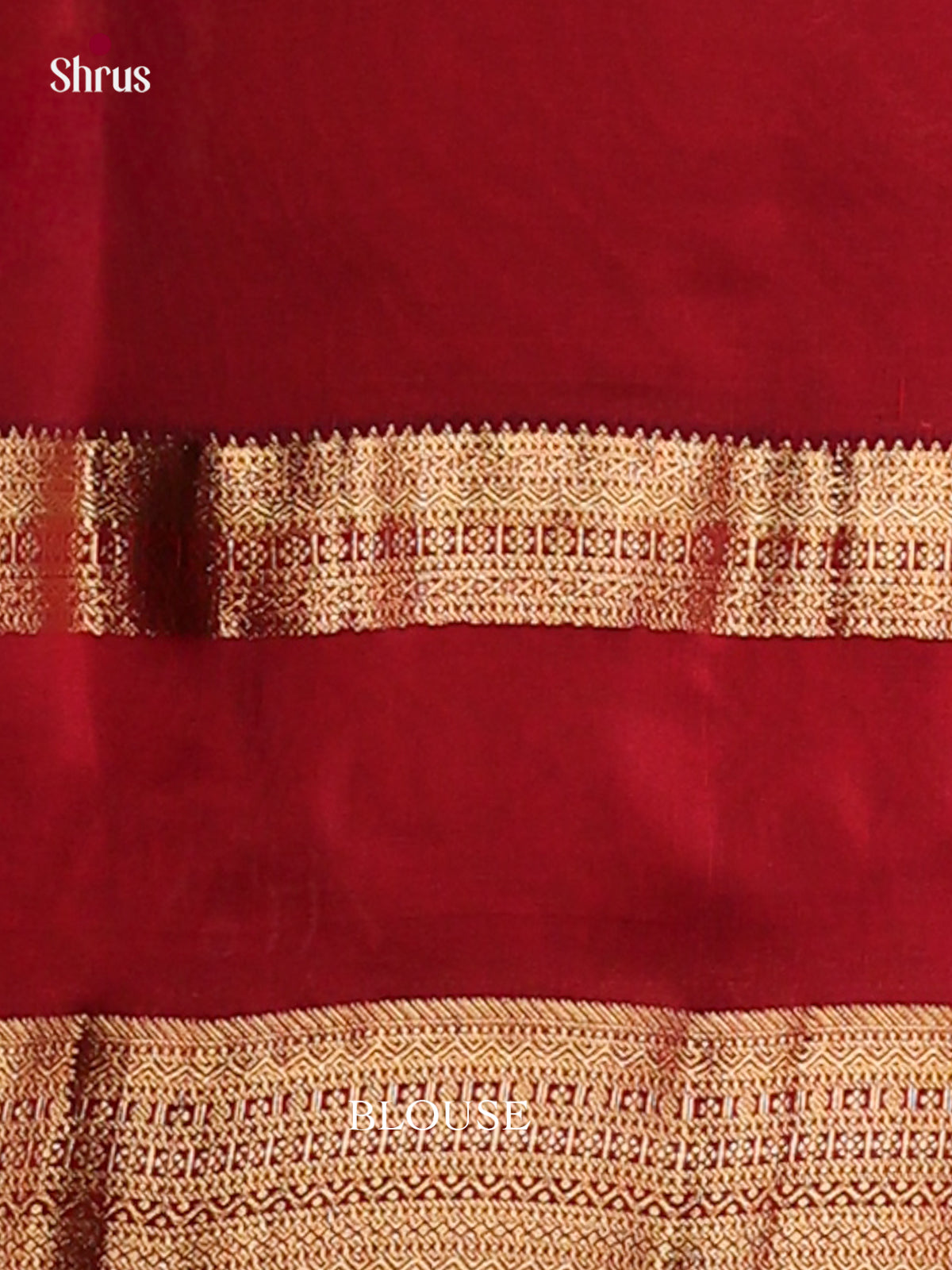 Maroon Kanchipuram Silk Saree with Floral Buttas — EFS27258 - Shop on Shrus.com