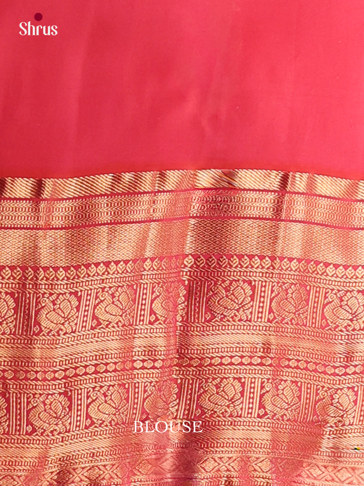 Purple Kanchipuram Silk Saree with Floral Buttas | Orange Contrast Border - Shop on Shrus.com