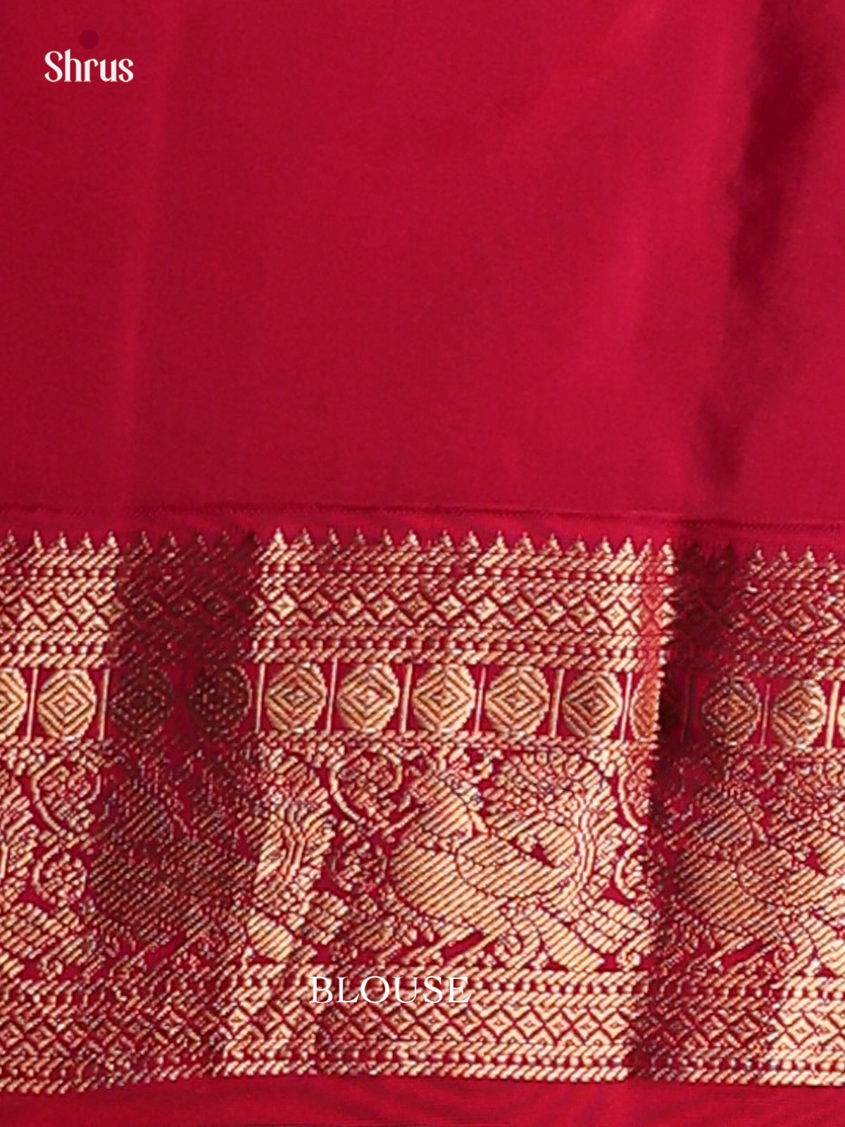 Sea Green Kanchipuram Silk Saree with Floral Buttas | Pink Contrast Border - Shop on Shrus.com