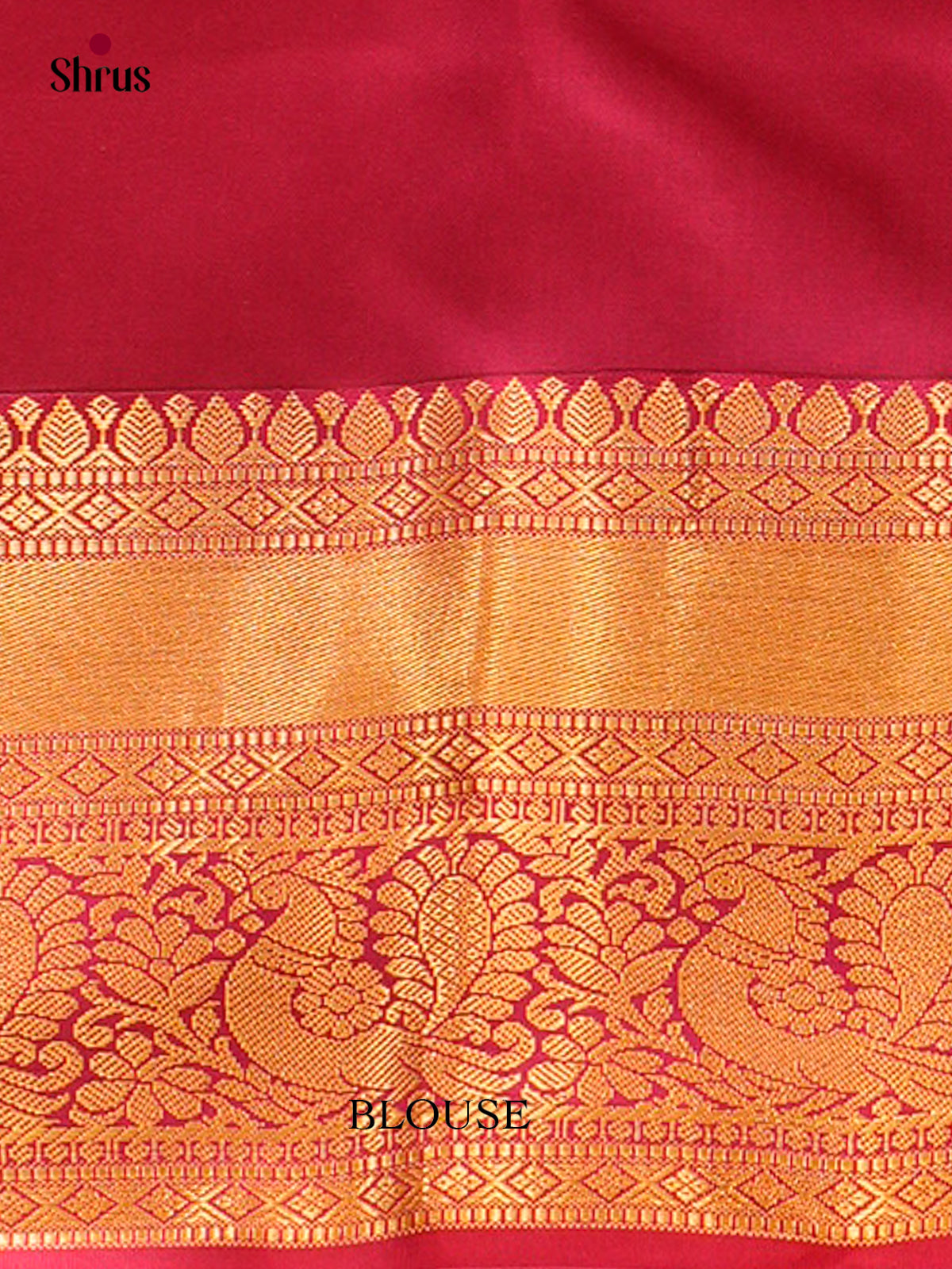 Blue Kanchipuram Silk Saree with Floral Buttas | Pink Contrast Border — EFS27298