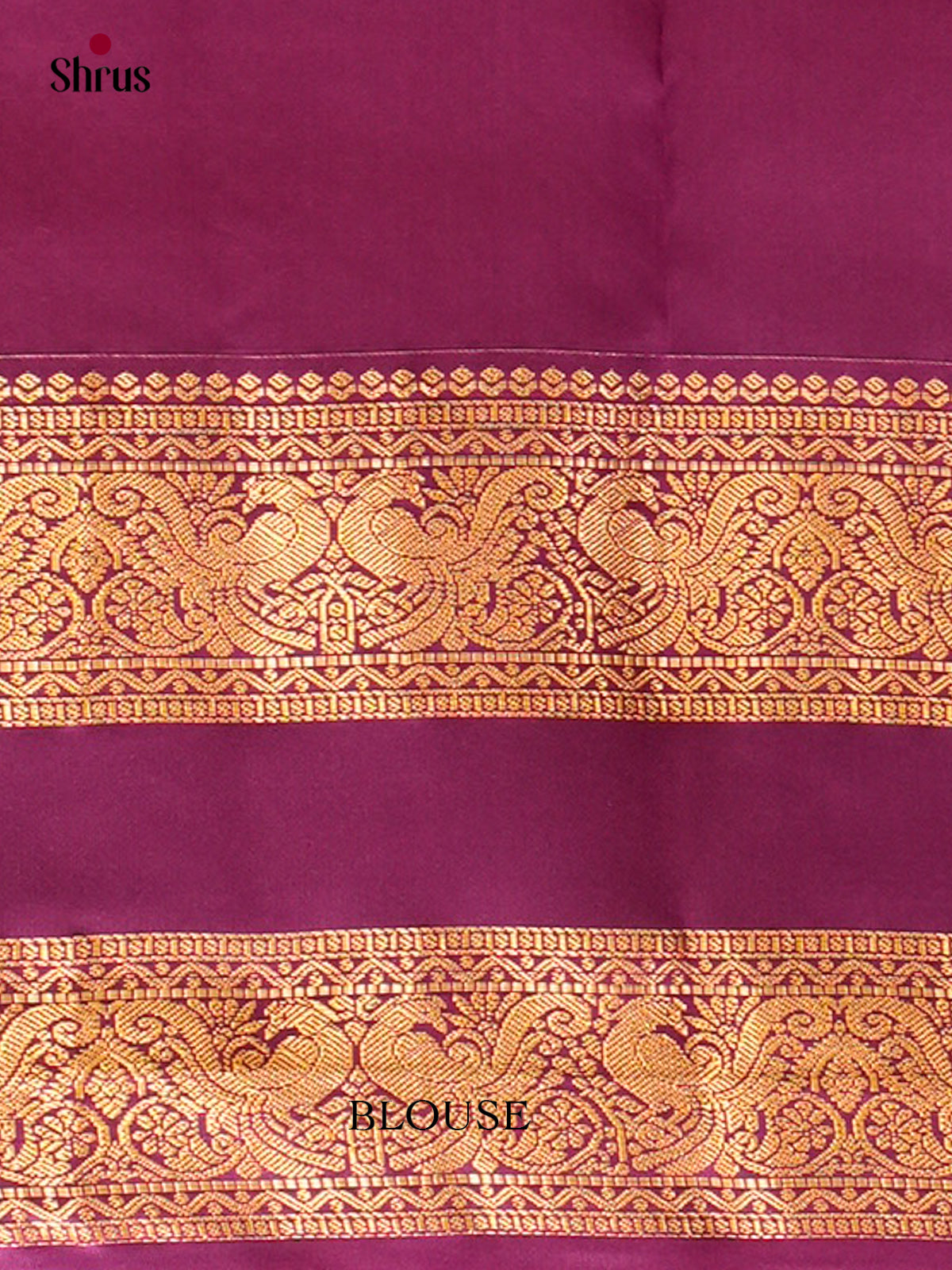 Pink Kanchipuram Silk Saree with Floral Buttas | Purple Contrast Border - Shop on Shrus.com