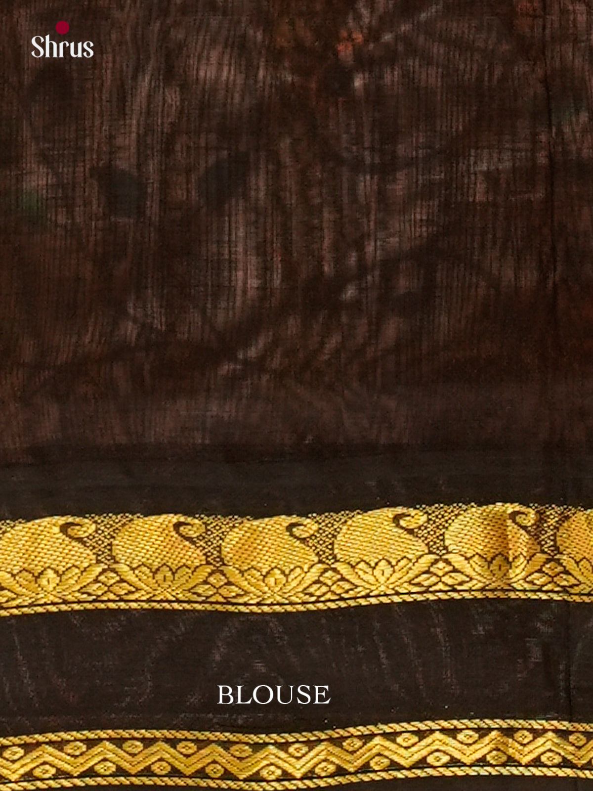 Dark Orange Silk Cotton Saree | Black Contrast Border