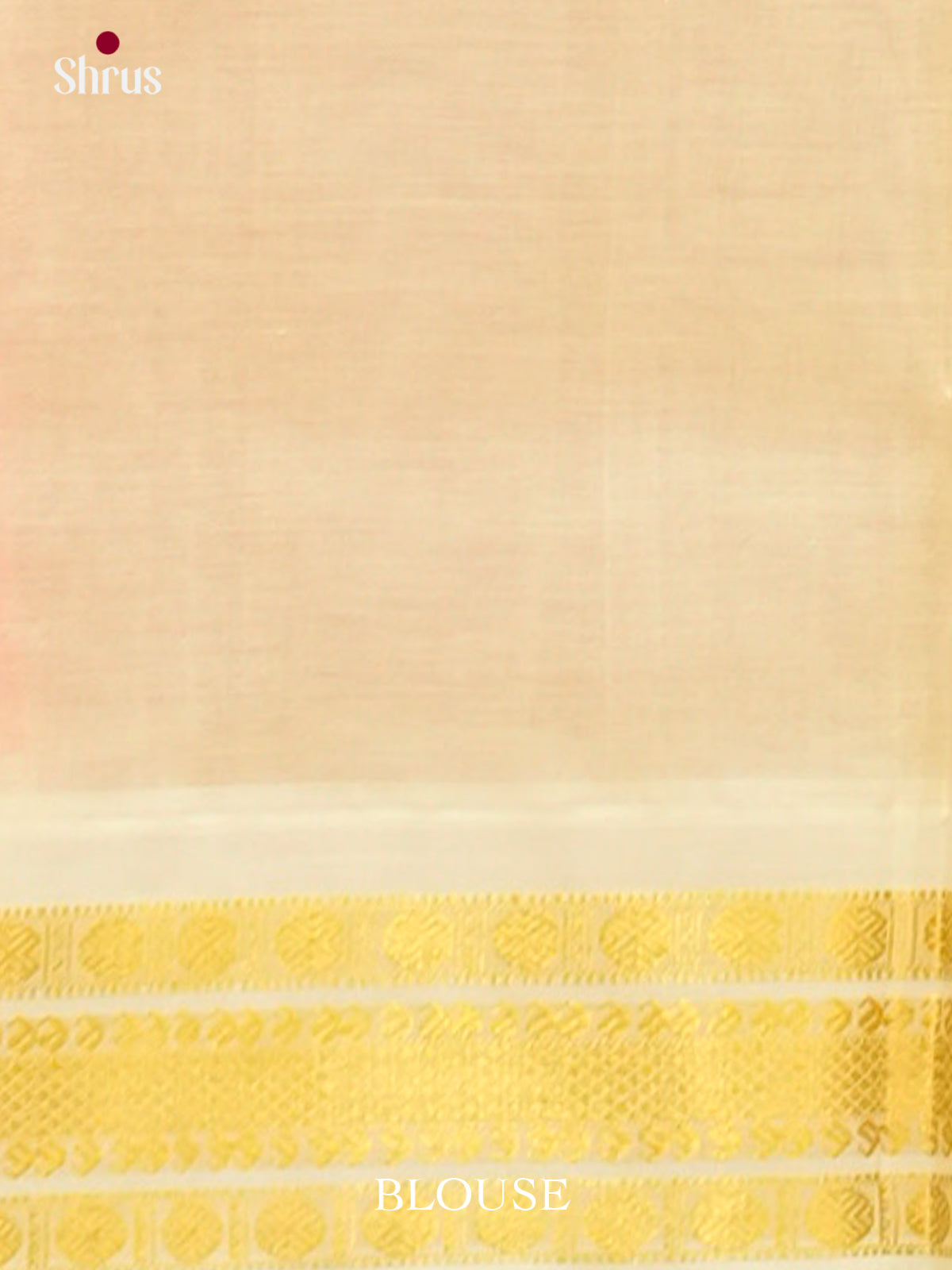 Baby Pink Silk Cotton Saree | Off-White Contrast Border - Shop on Shrus.com