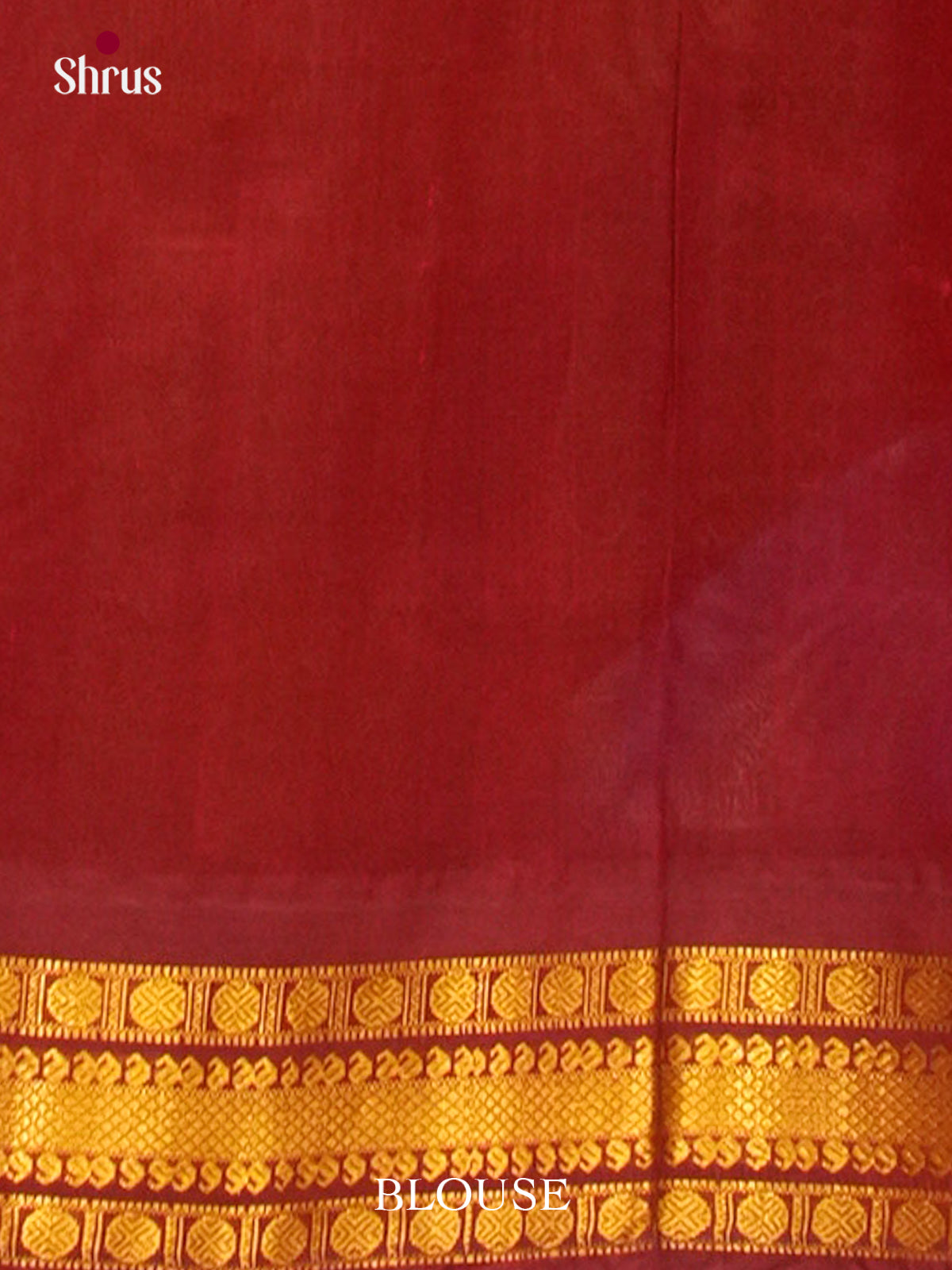 Sandal Silk Cotton Saree | Maroon Contrast Border - Shop on Shrus.com