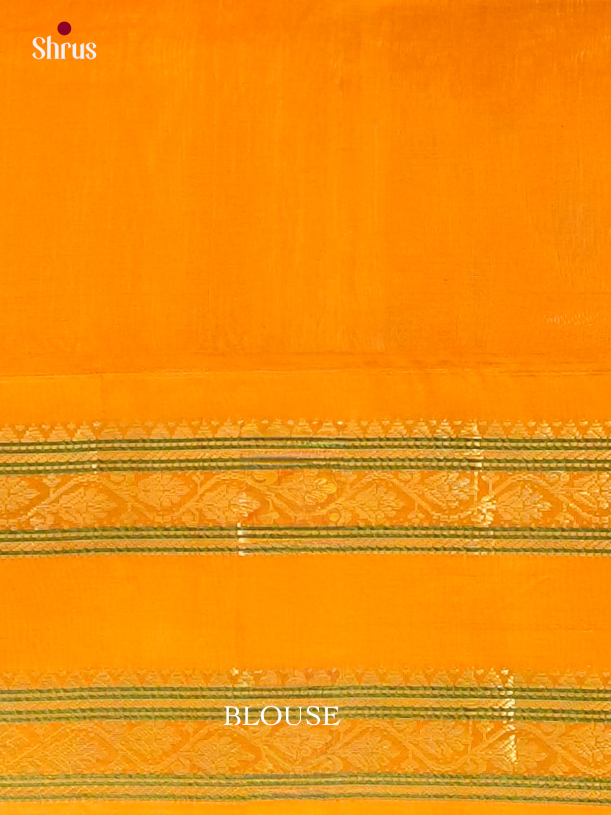 Royal Blue Silk Cotton Saree with Lines and Vaira Oosi | Mustard Contrast Border