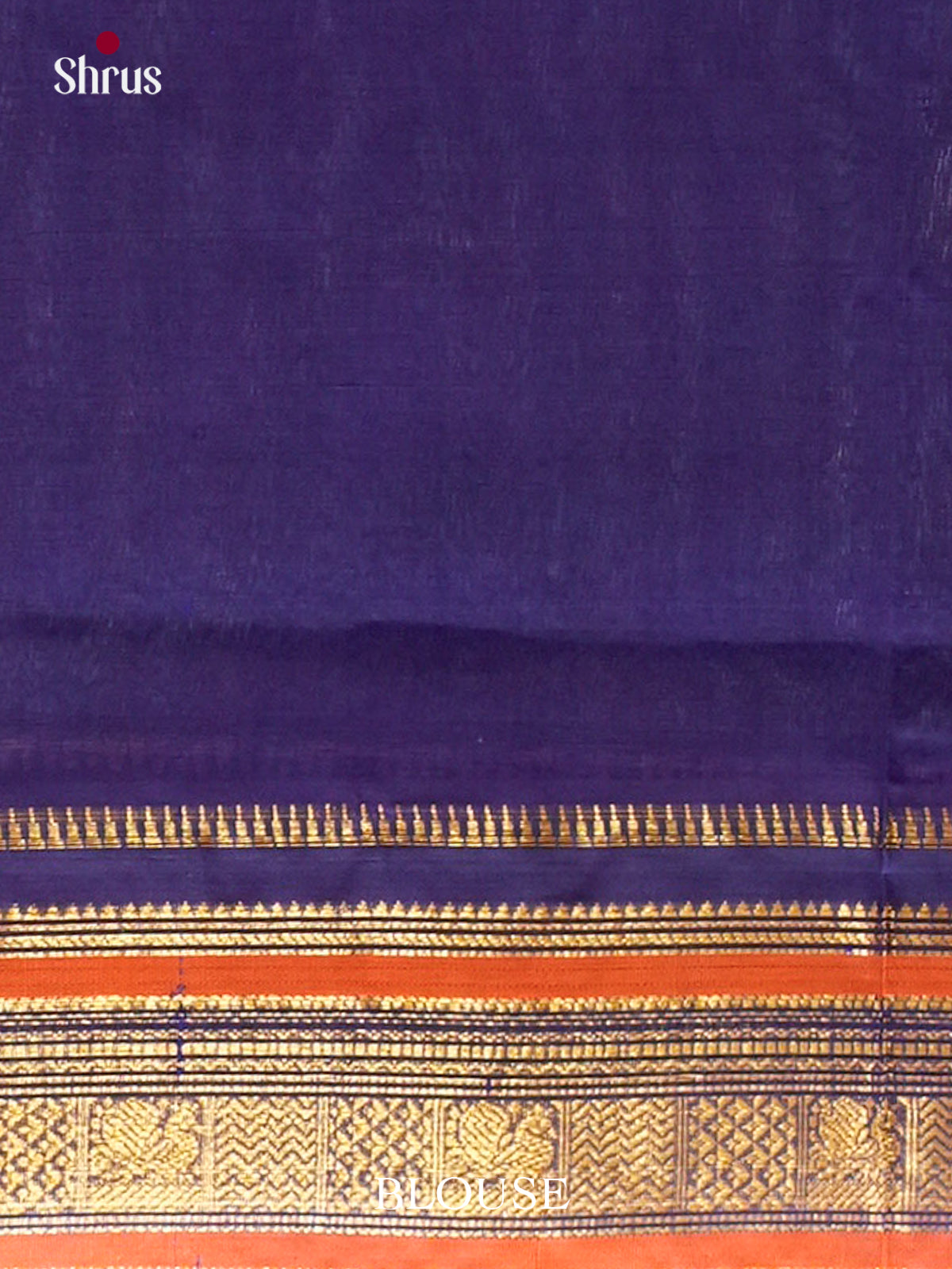 Turquoise Silk Cotton Saree with Checks with Buttas and Floral Buttas | Royal Blue Contrast Border