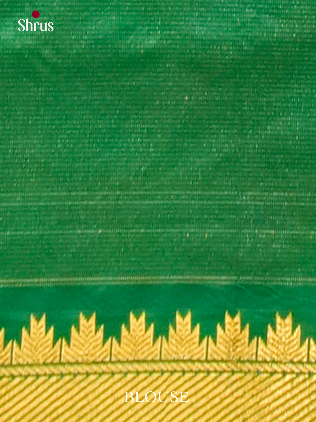 Violet Halfpure Silk Cotton Saree with Lines and Vaira Oosi | Green Contrast Border - Shop on Shrus.com
