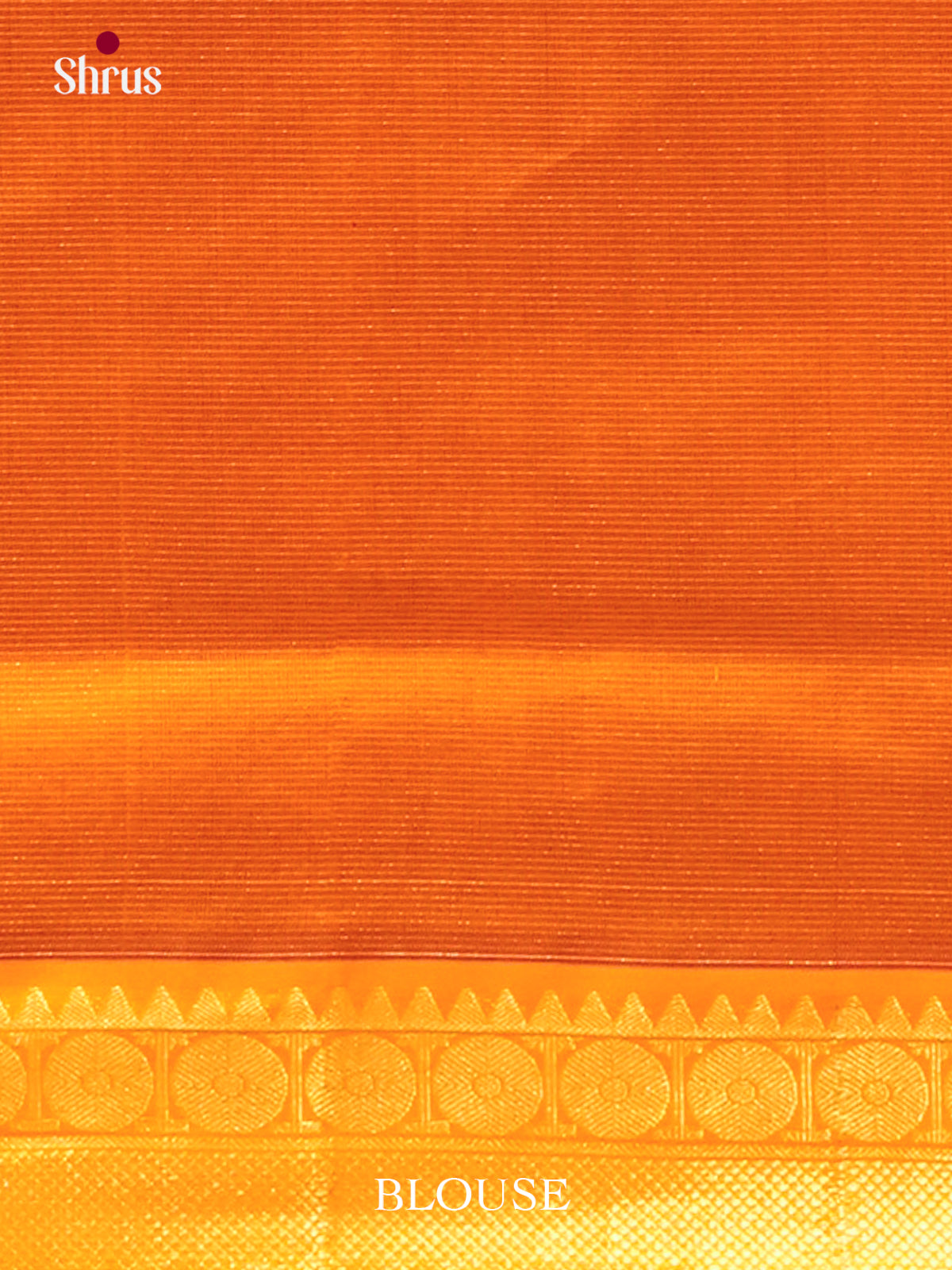 Maroon Halfpure Silk Cotton Saree with Stripes and Vaira Oosi | Orange Contrast Border