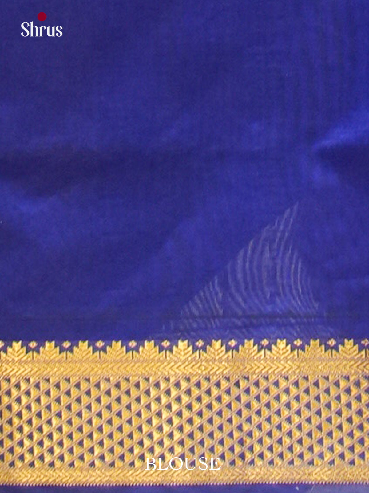 Magenta Halfpure Silk Cotton Saree with Diamond Buttas | Ink Blue Contrast Border