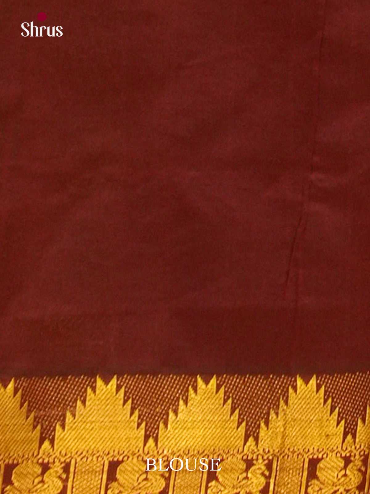 Blue Halfpure Silk Cotton Saree with Mango / Paisley Buttas | Maroon Contrast Border - Shop on Shrus.com