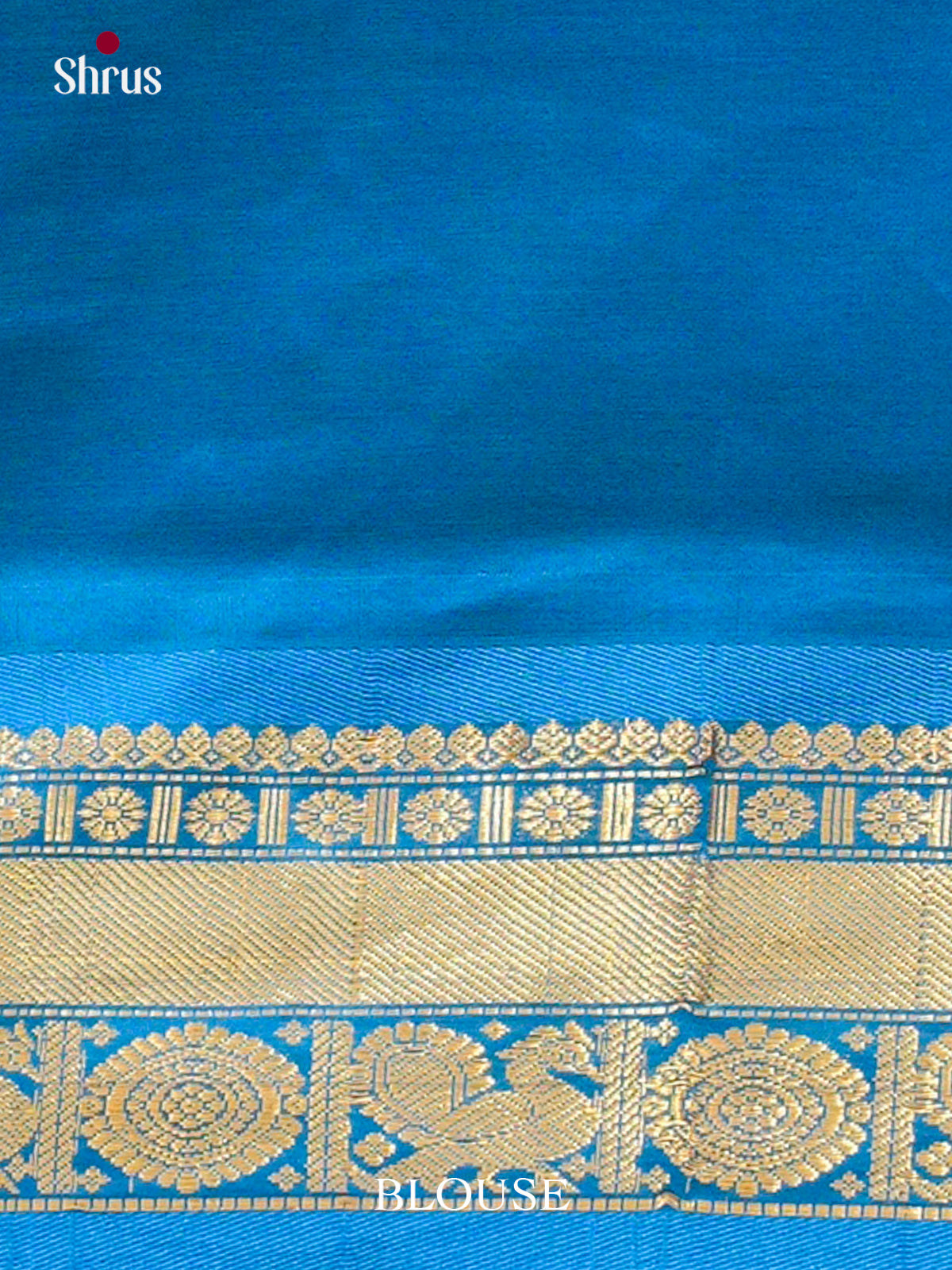Violet Halfpure Silk Cotton Saree with Checks with Buttas and Coin Buttas | Peacock Blue Contrast Border