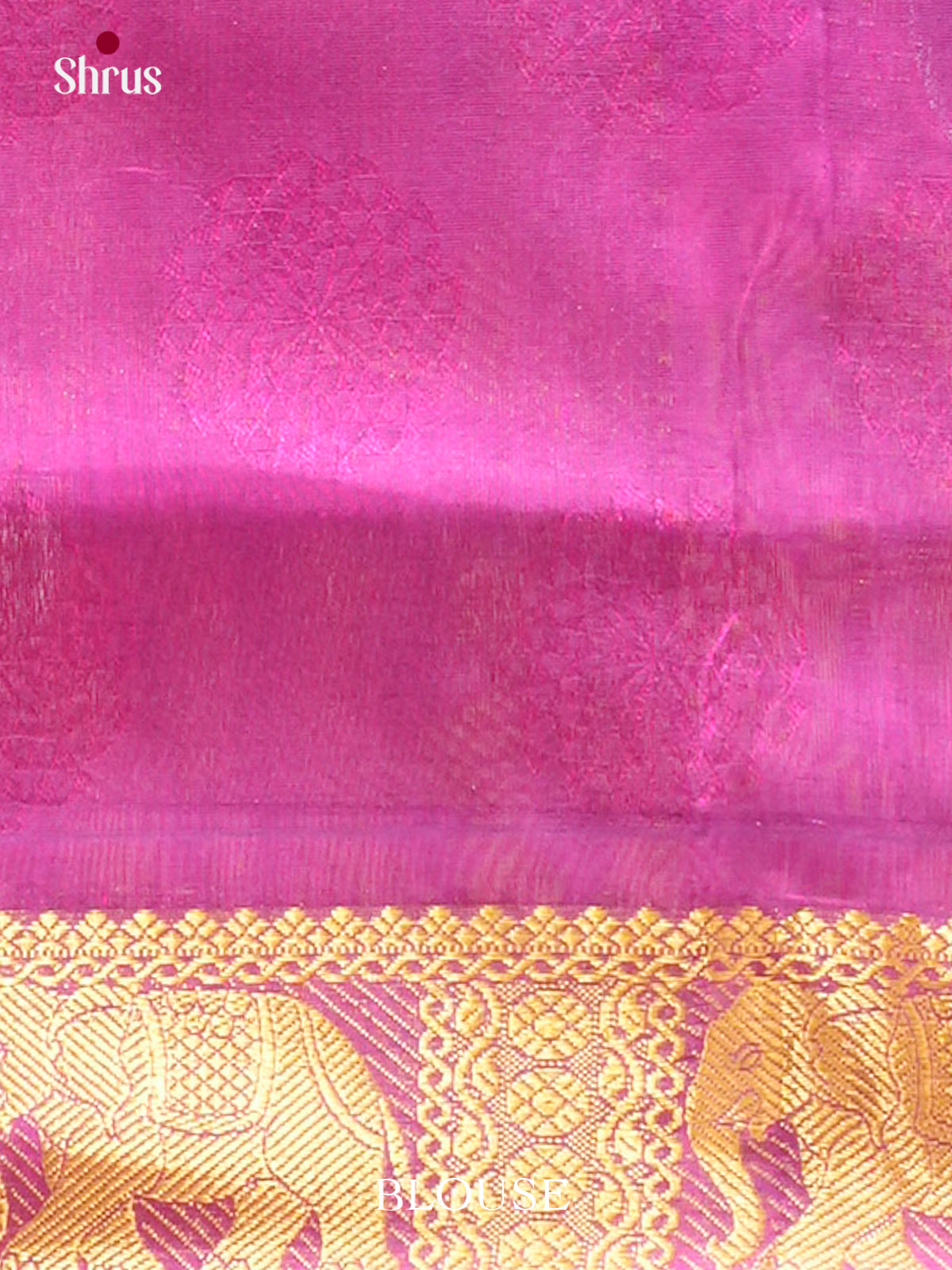 Grey Silk Cotton Saree with Floral Buttas | Pink Contrast Border
