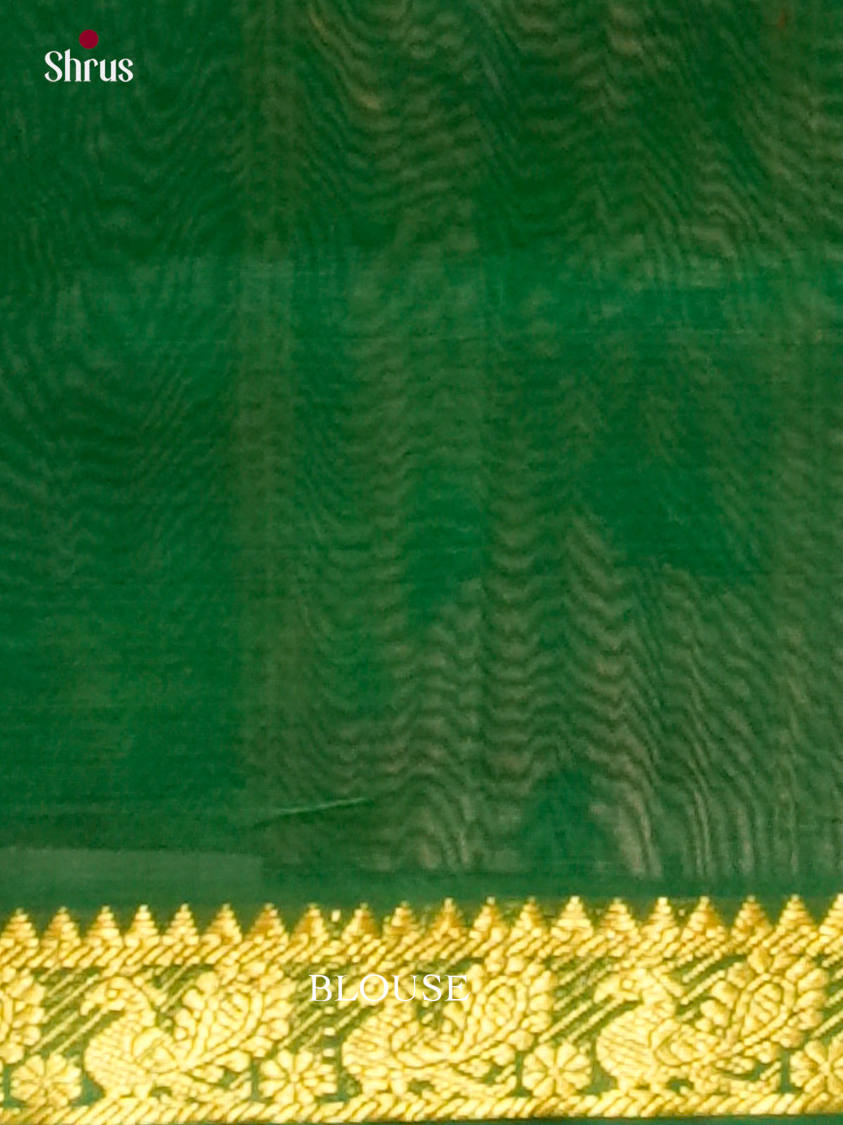 Red Silk Cotton Saree | Green Contrast Border