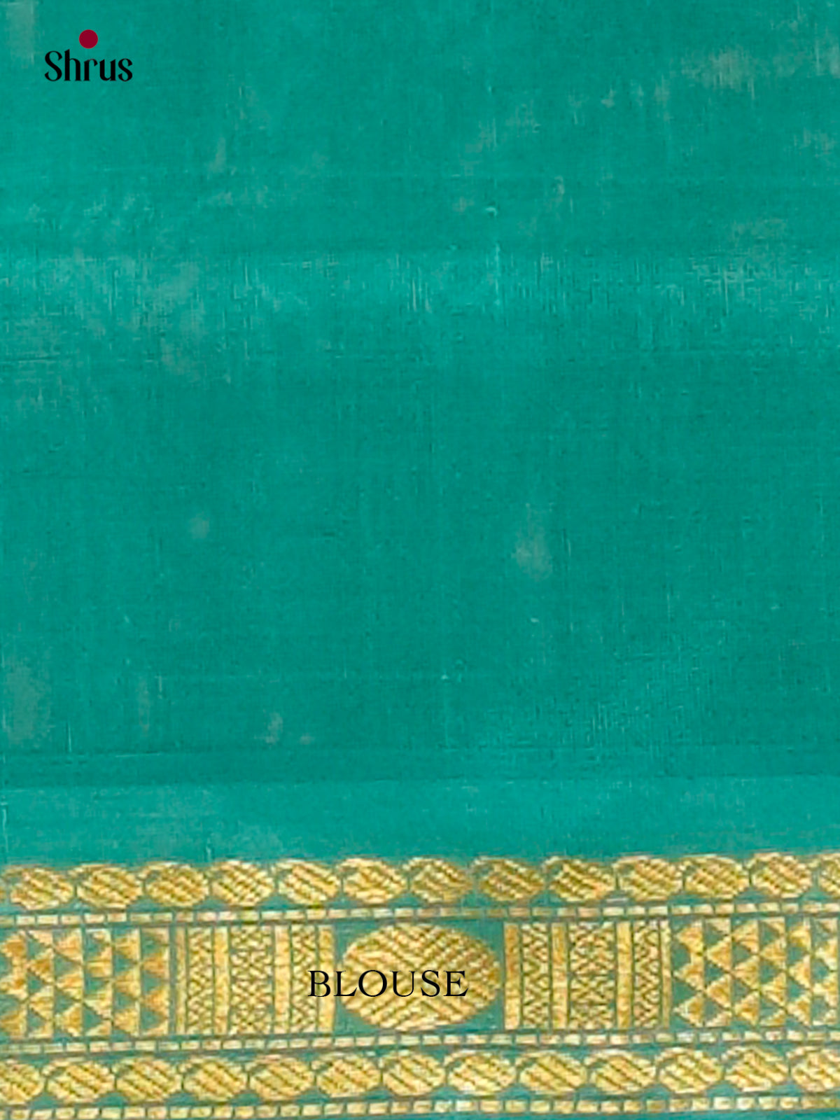 Brown Silk Cotton Saree with Stripes | Turquoise Contrast Border