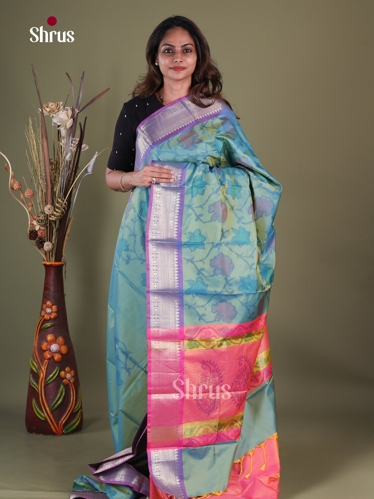 Semi Pochampally Saree - EFS30225