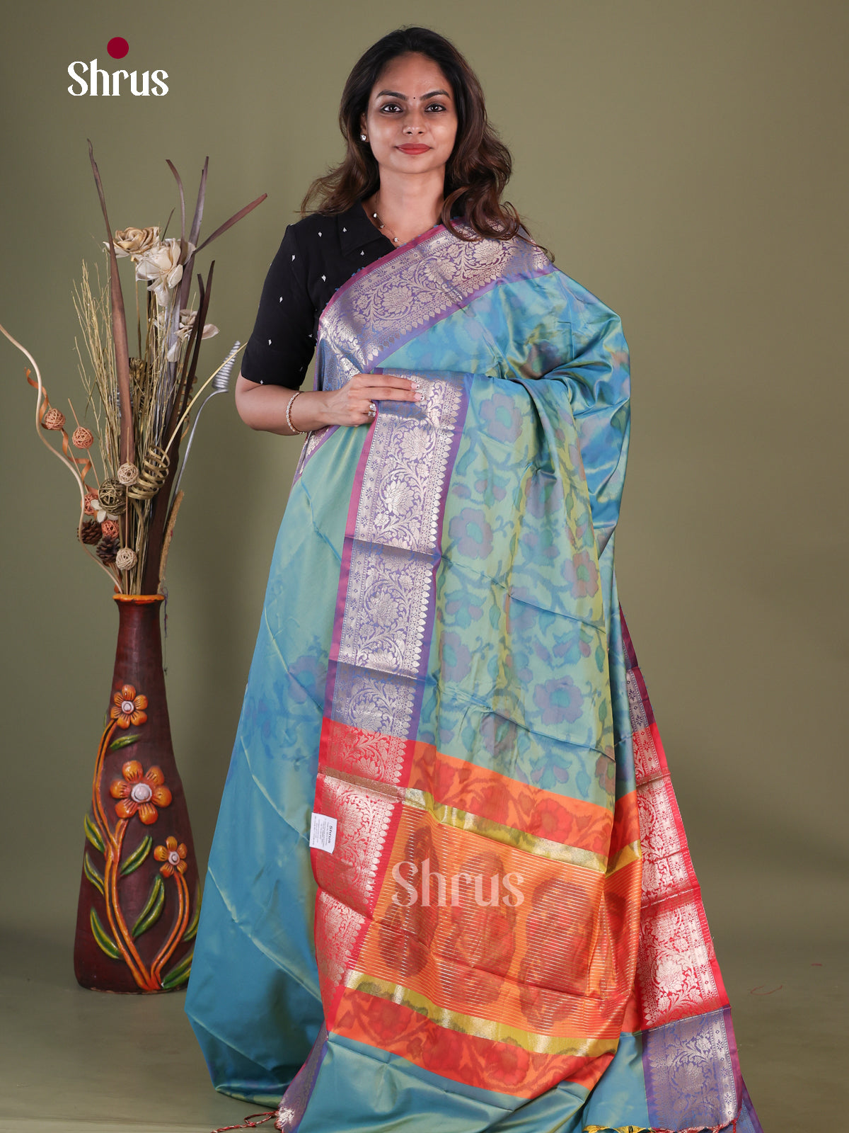Semi Pochampally Saree - EFS30239