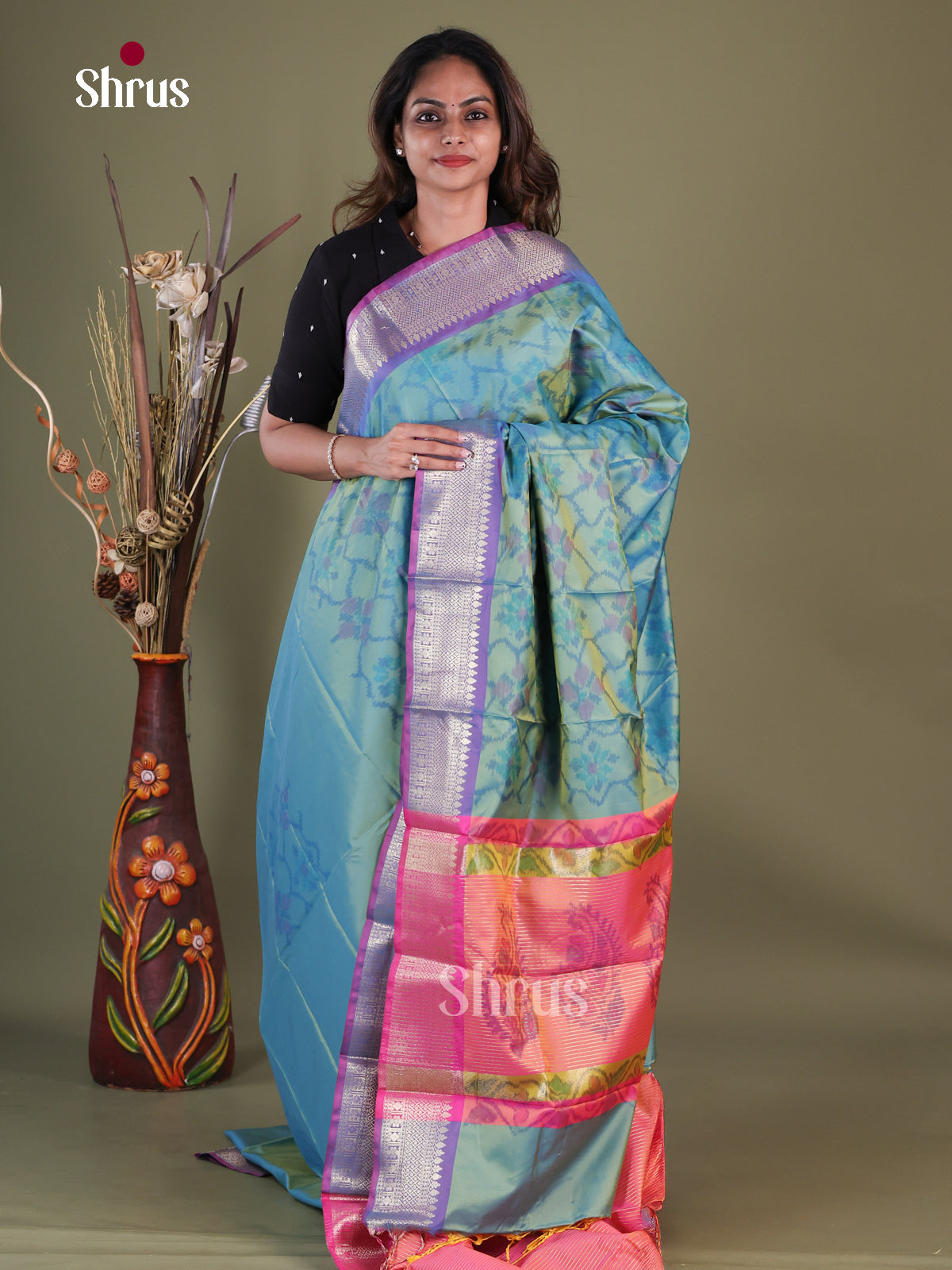 Semi Pochampally Saree - EFS30269