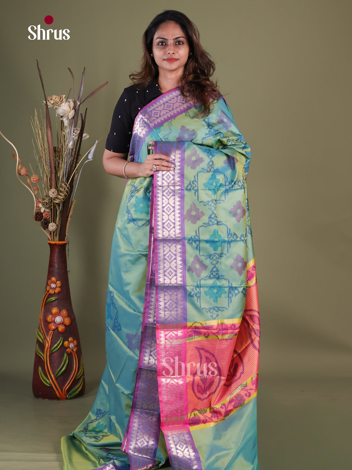 Semi Pochampally Saree - EFS30277