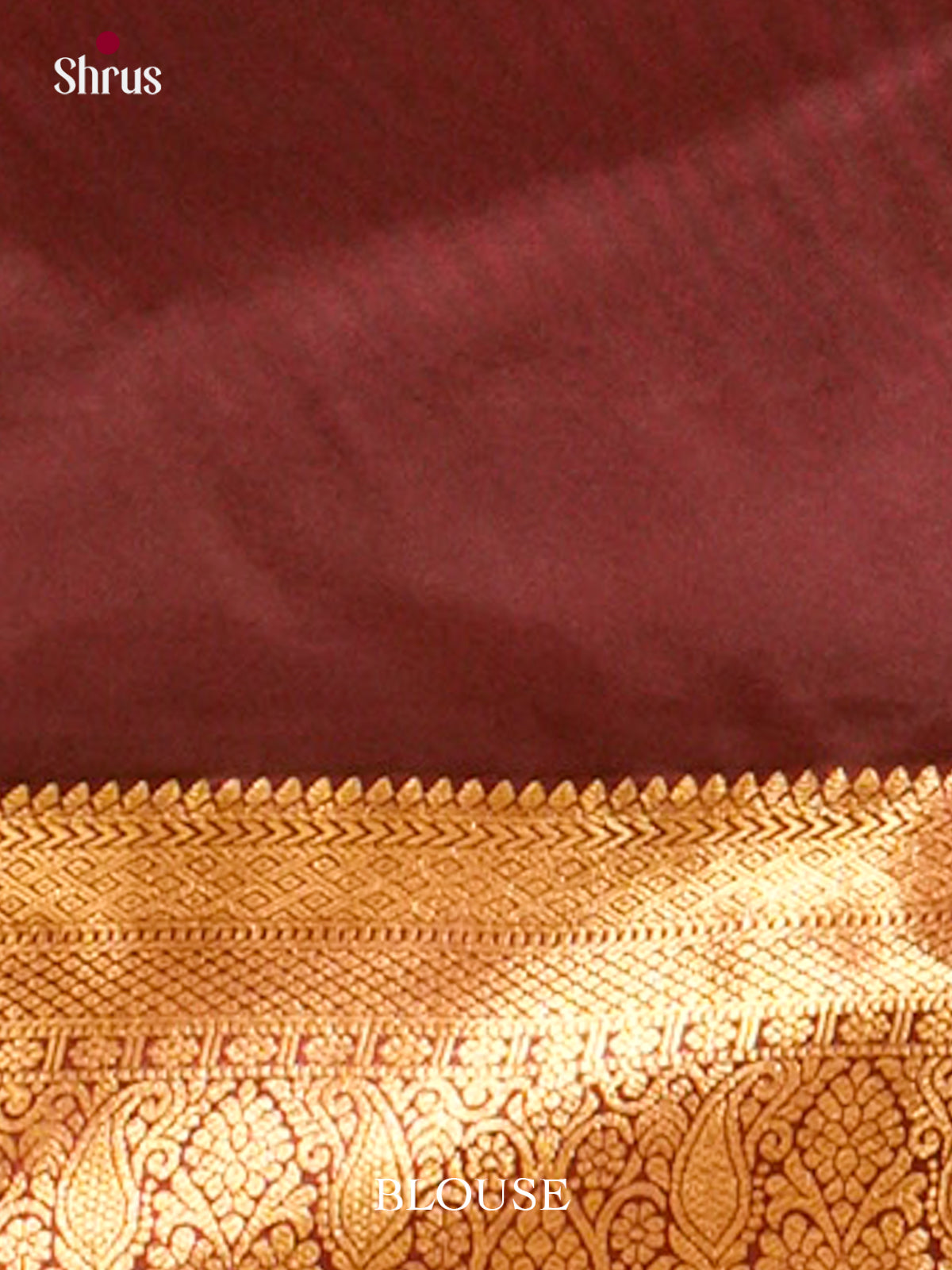 Peach Halfpure Kanchipuram Silk Saree with Floral Buttas | Maroon Contrast Border