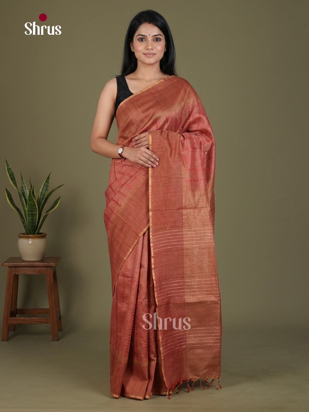 Tissue Embroidery Saree - EGS01148 - Shop on Shrus.com