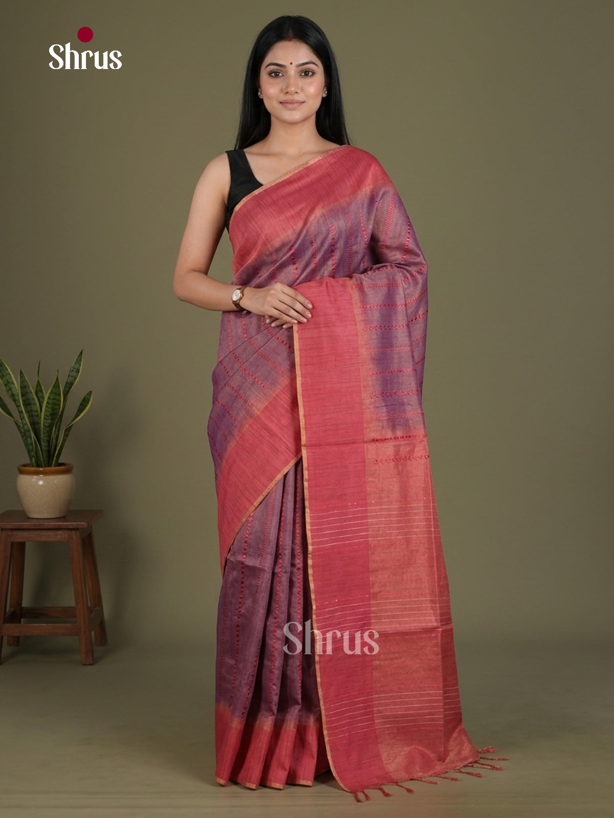 Tissue Embroidery Saree - EGS01149 - Shop on Shrus.com