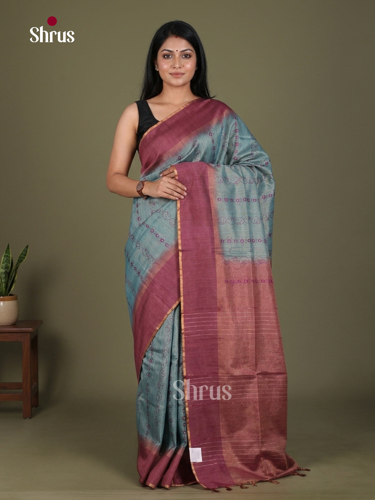Tissue Embroidery Saree - EGS01164 - Shop on Shrus.com