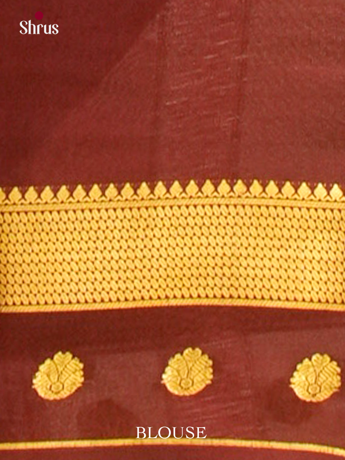Purple Mysore Silk Saree with Floral Buttas | Maroon Contrast Border