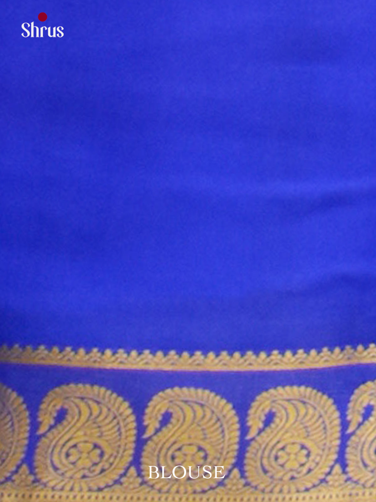 Pink Mysore Silk Saree with Floral Buttas | Royal Blue Contrast Border - Shop on Shrus.com