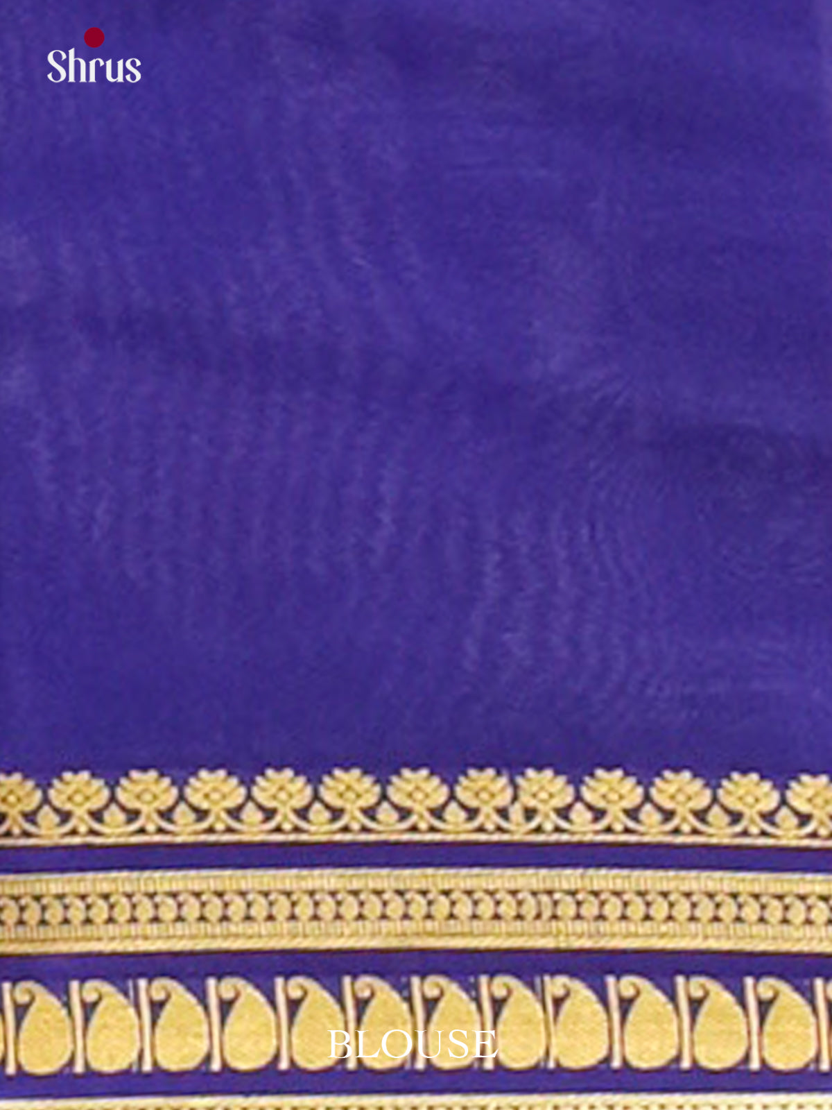 Purple Mysore Silk Saree with Floral Buttas | Blue Contrast Border