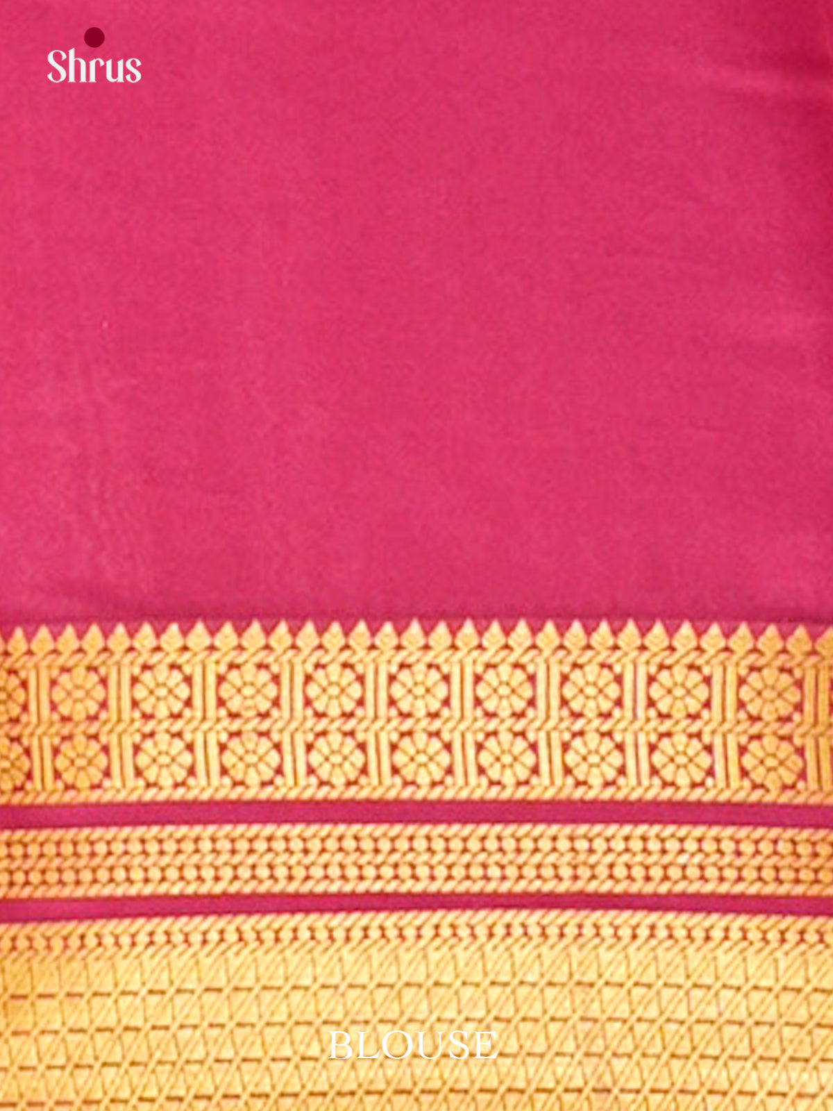 Parrot Green Mysore Silk Saree | Pink Contrast Border - Shop on Shrus.com