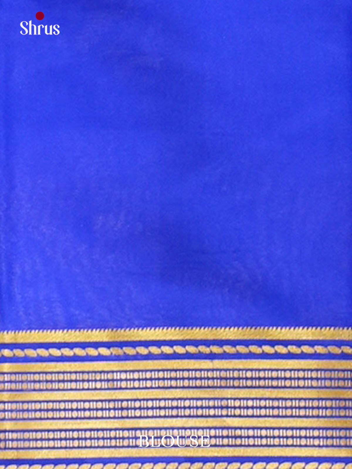Pale Brown Mysore Silk Saree | Blue Contrast Border
