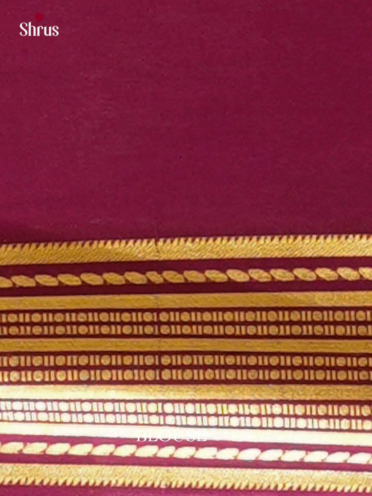 Cream Mysore Silk Saree | Magenta Contrast Border