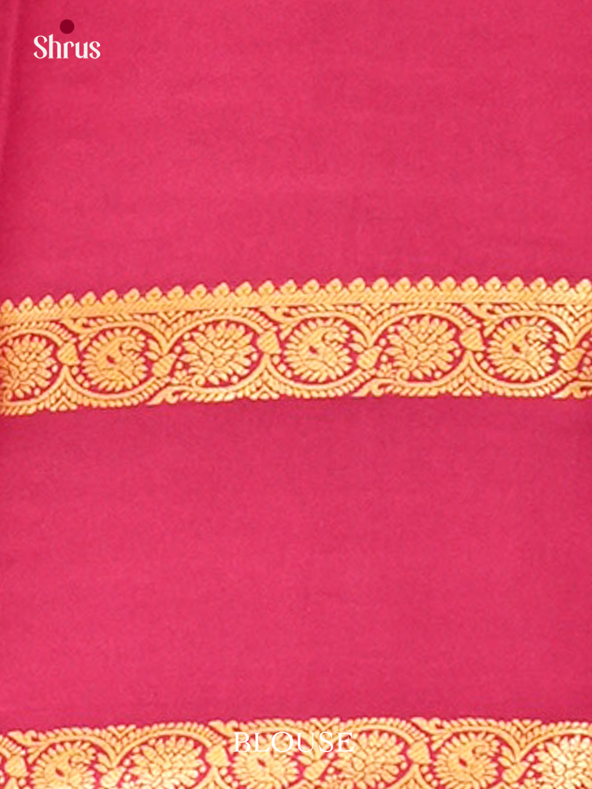 Mint Green Mysore Silk Saree with Floral Buttas | Pink Contrast Border - Shop on Shrus.com