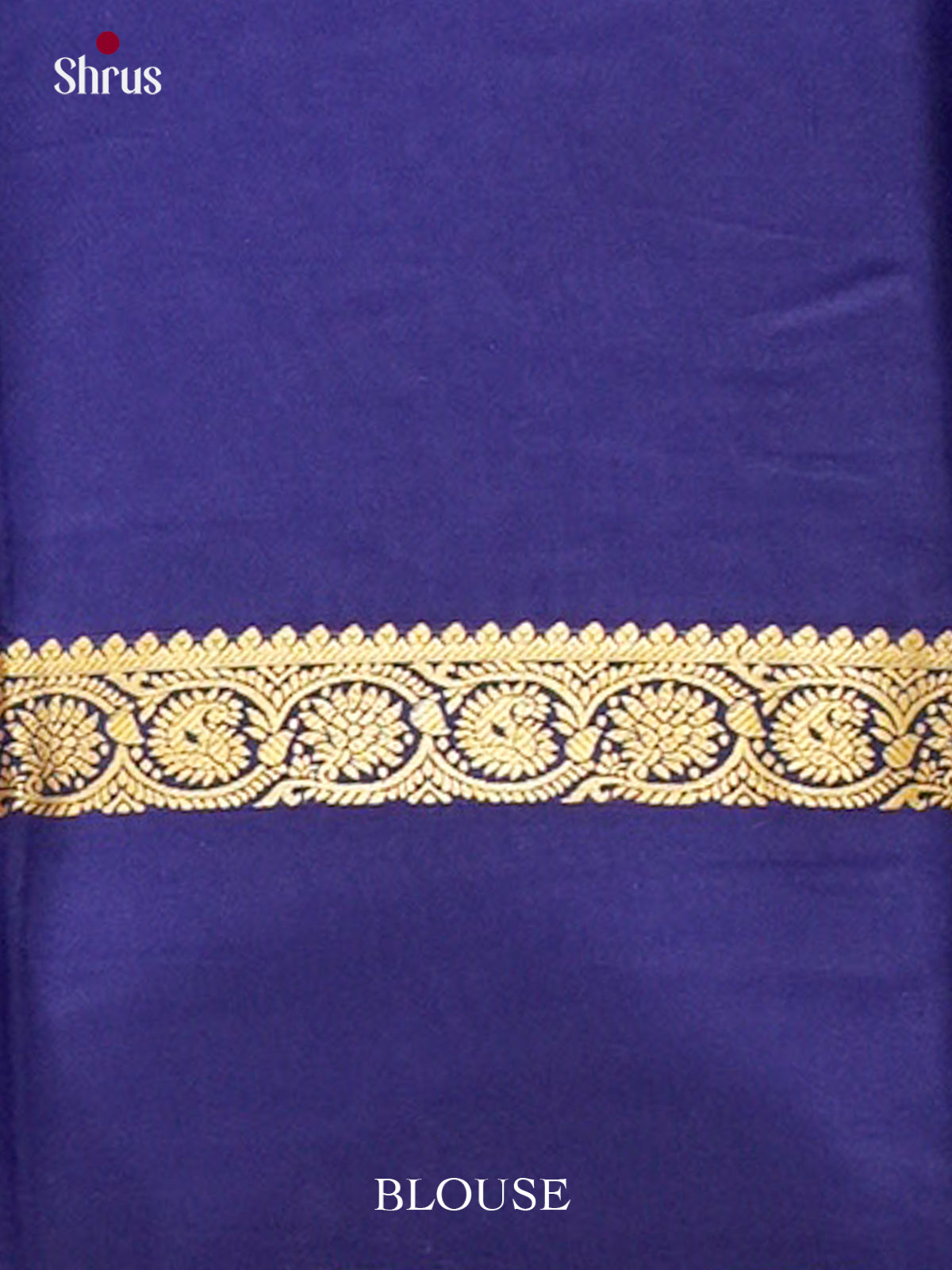 Mustard Mysore Silk Saree with Floral Buttas | Blue Contrast Border