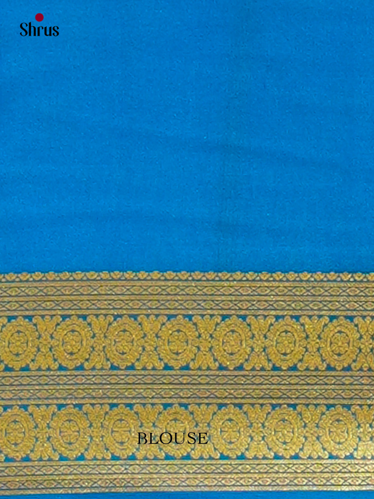 Royal Blue Mysore Silk Saree | Teal Blue Contrast Border — EGS02092