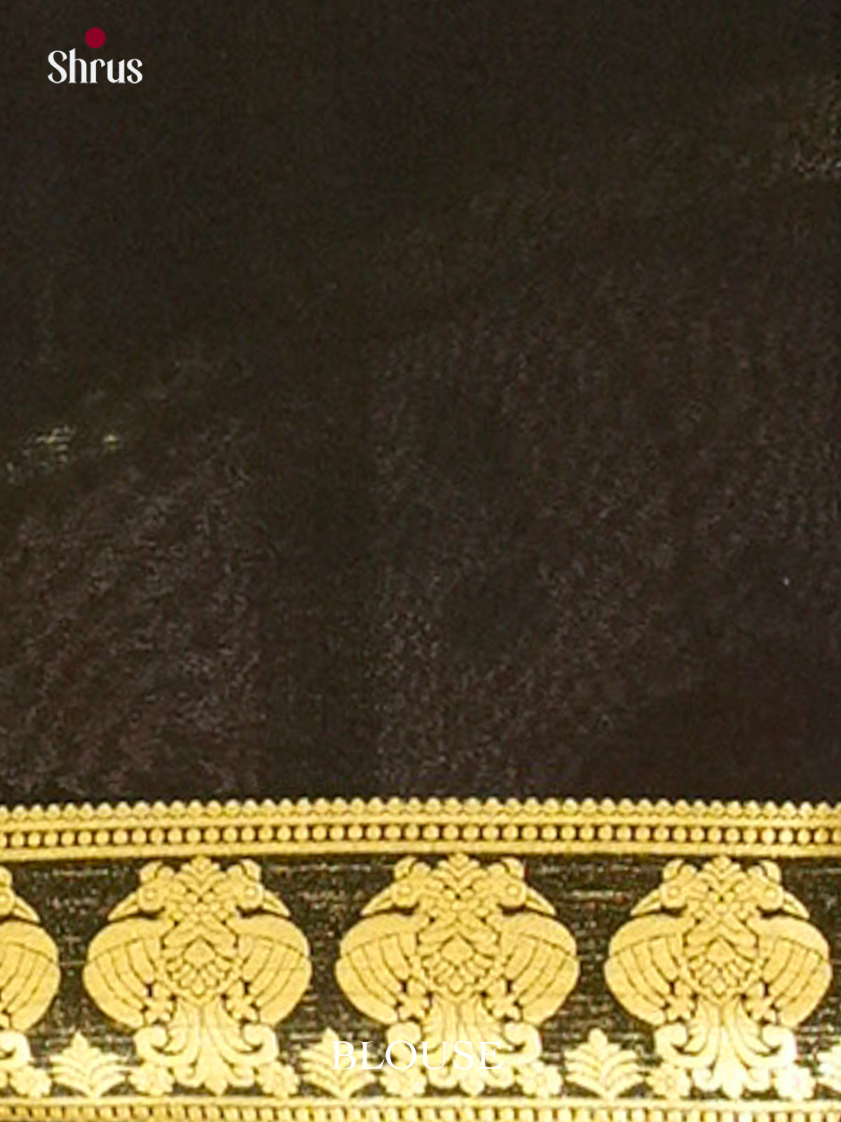 Red Mysore Silk Saree | Black Contrast Border — Contrast Border with Motifs - Shop on Shrus.com