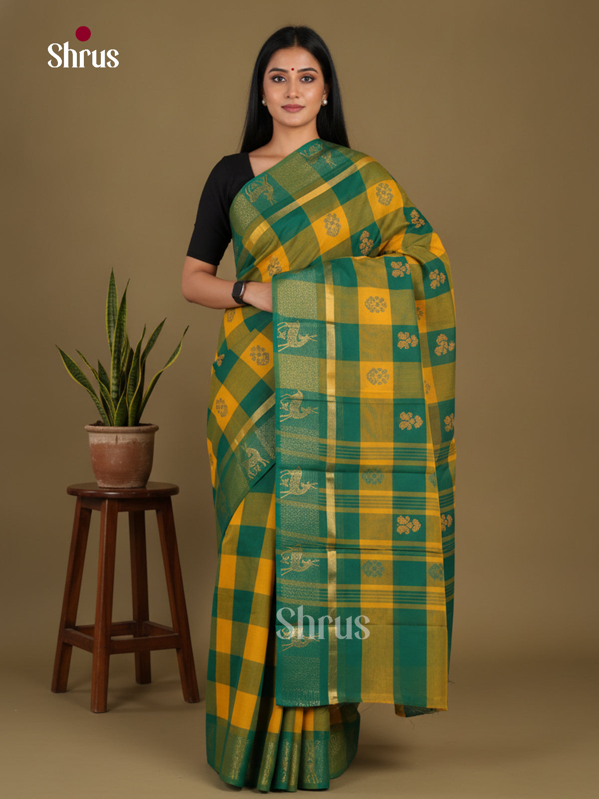 Chettinad Cotton Saree - EGS06033 - Shop on Shrus.com