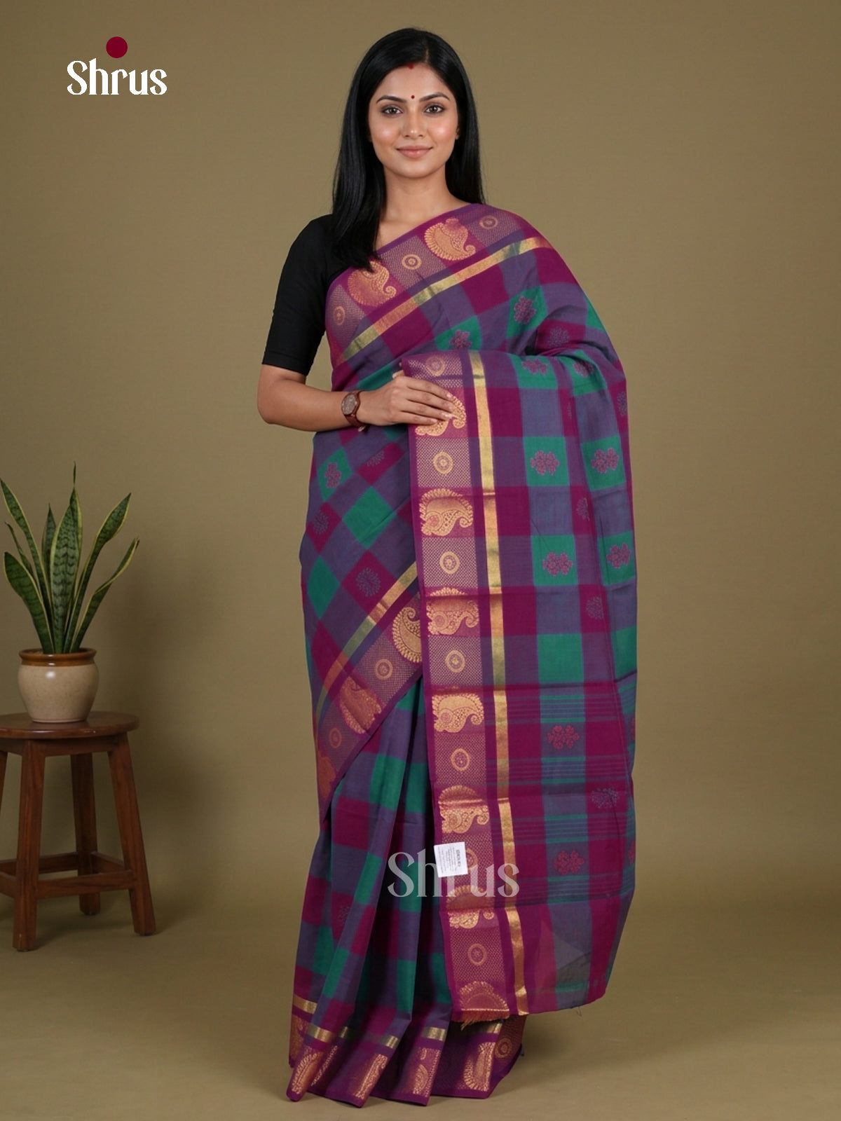 Chettinad Cotton Saree - EGS06038 - Shop on Shrus.com