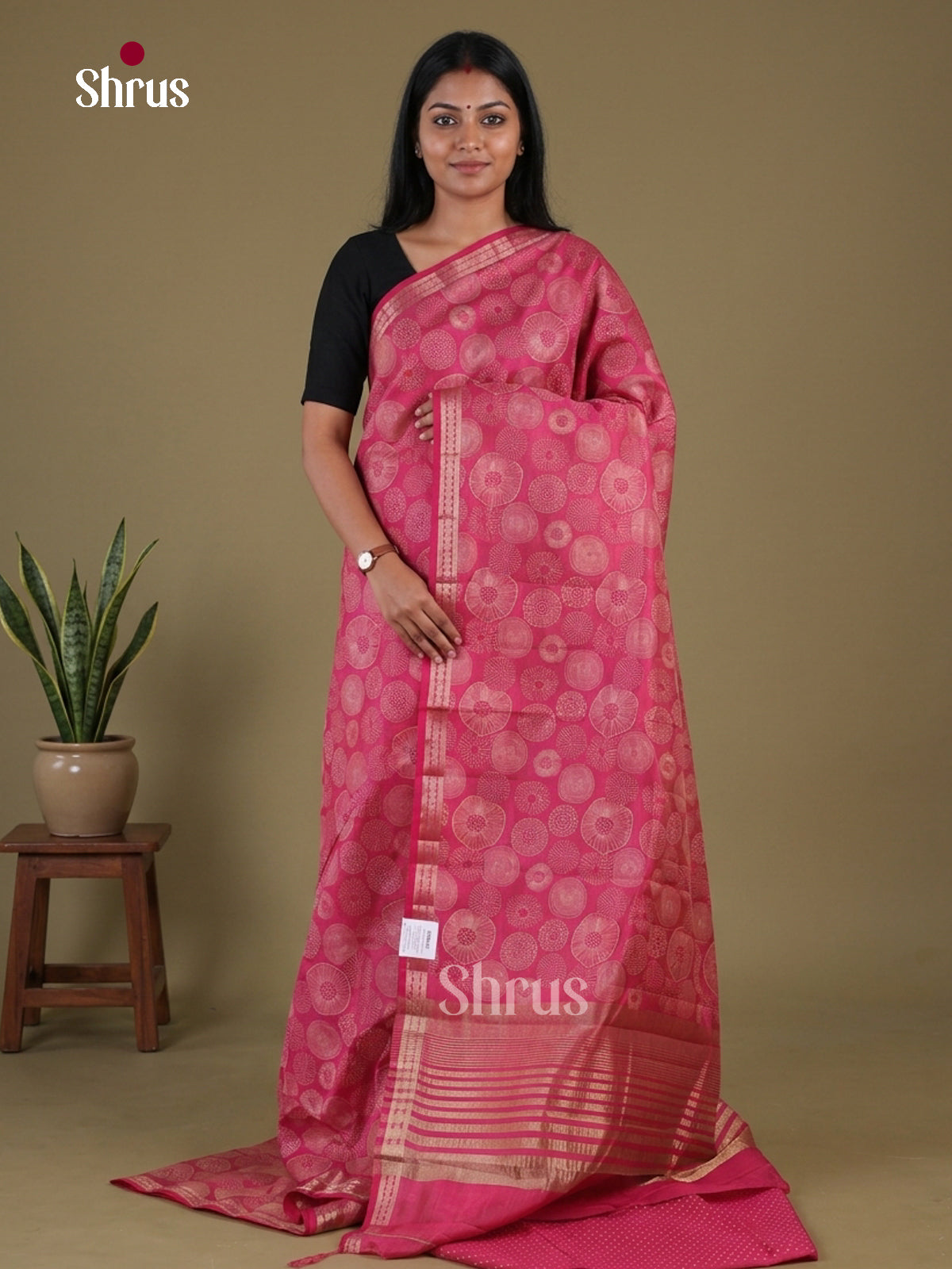 Semi Rawsilk Saree - EGS10001 - Shop on Shrus.com