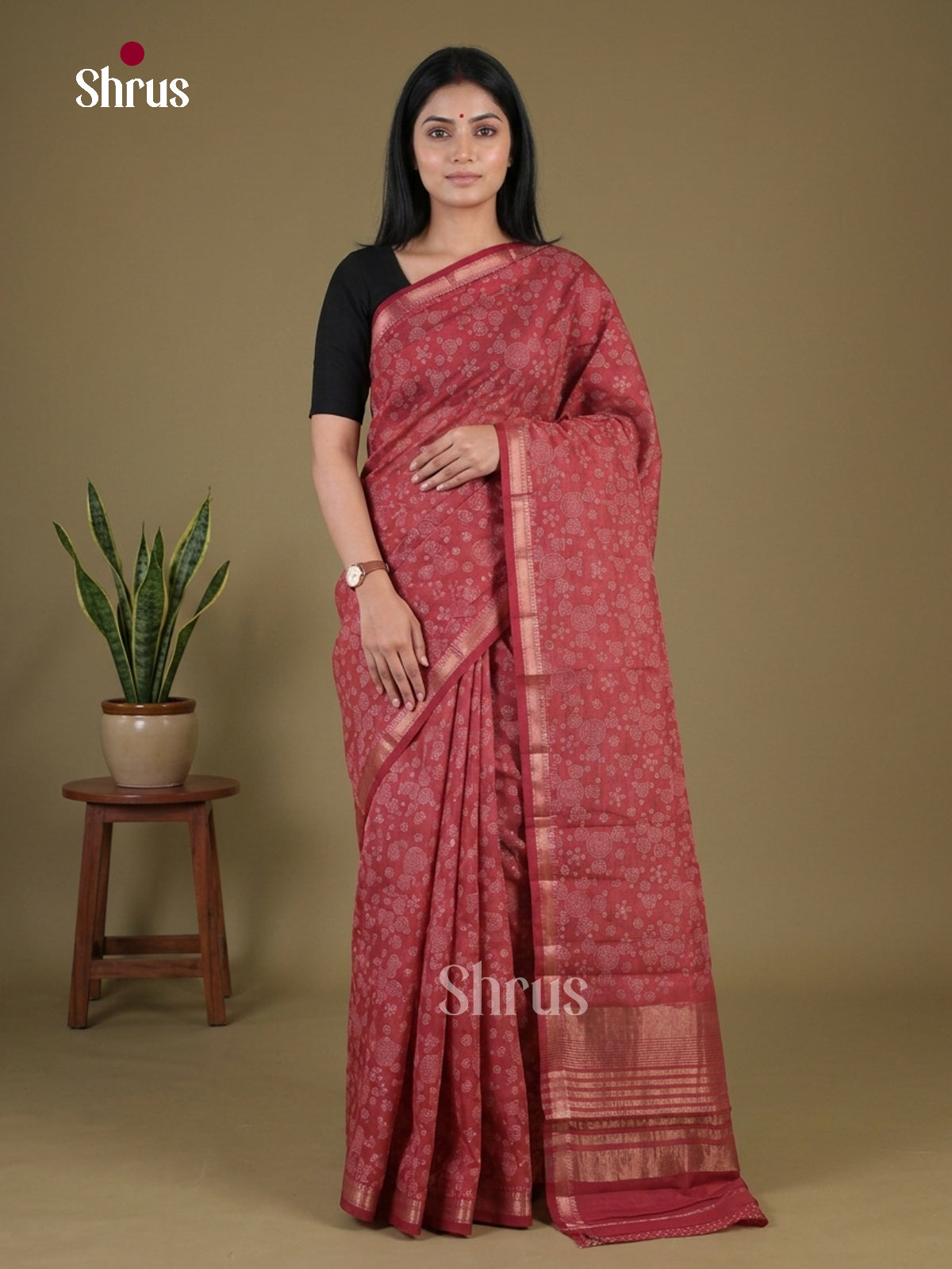 Semi Rawsilk Saree - EGS10010 - Shop on Shrus.com