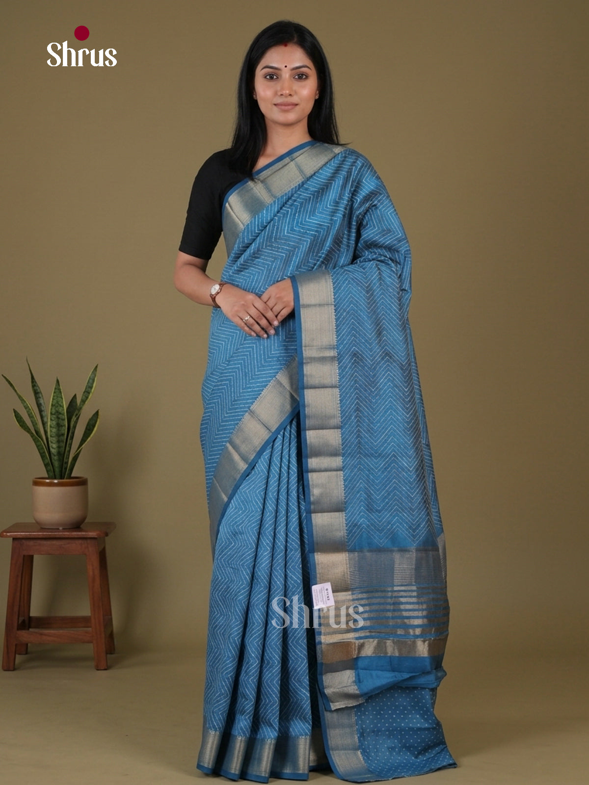 Semi Rawsilk Saree - EGS10040 - Shop on Shrus.com